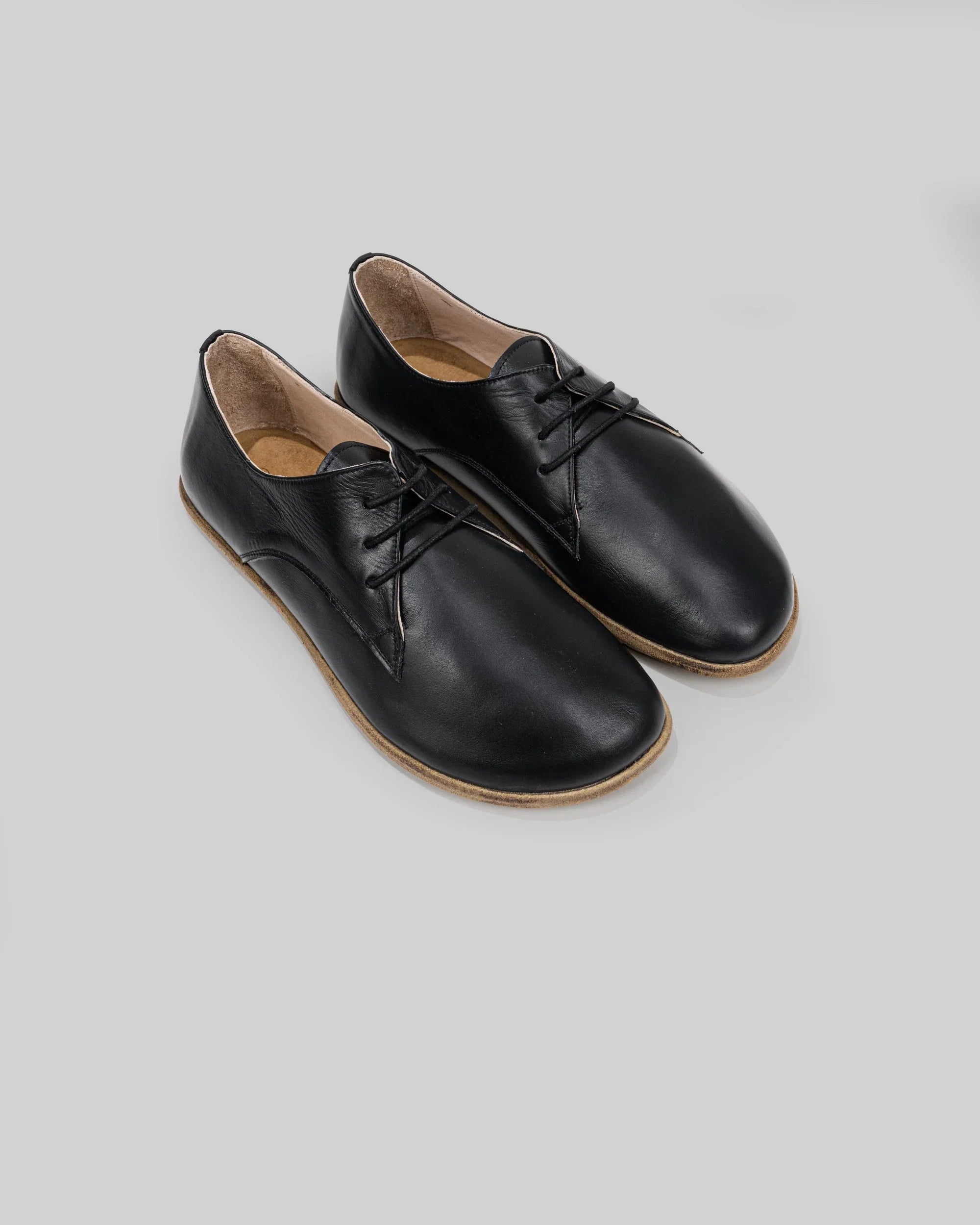 Women's Black Oxford Shoes - Handcrafted Calf Leather Wide Toe Box | Bespoky