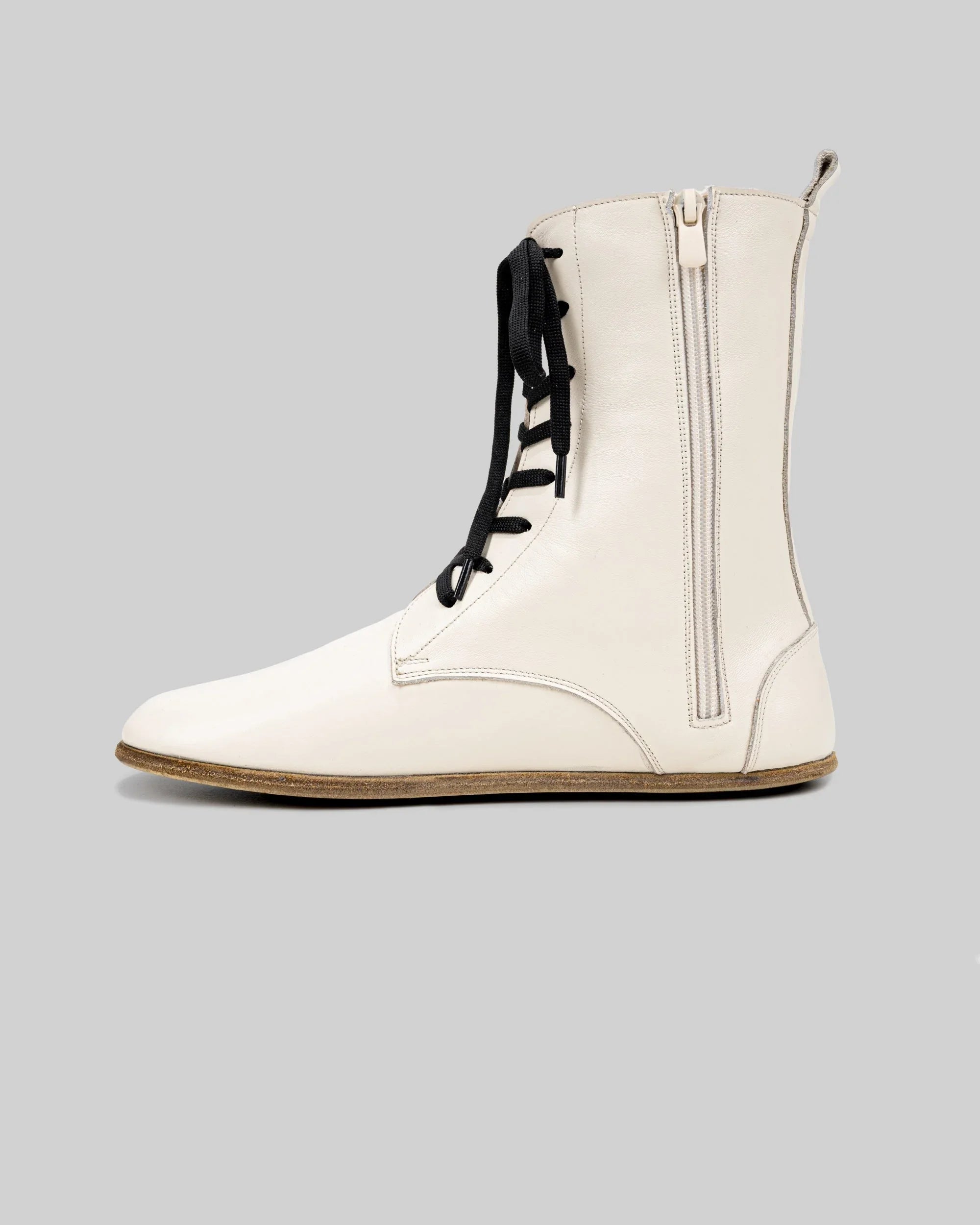 Detail Cream Barefoot Boot - Handcrafted Calf Leather Turkey | Bespoky