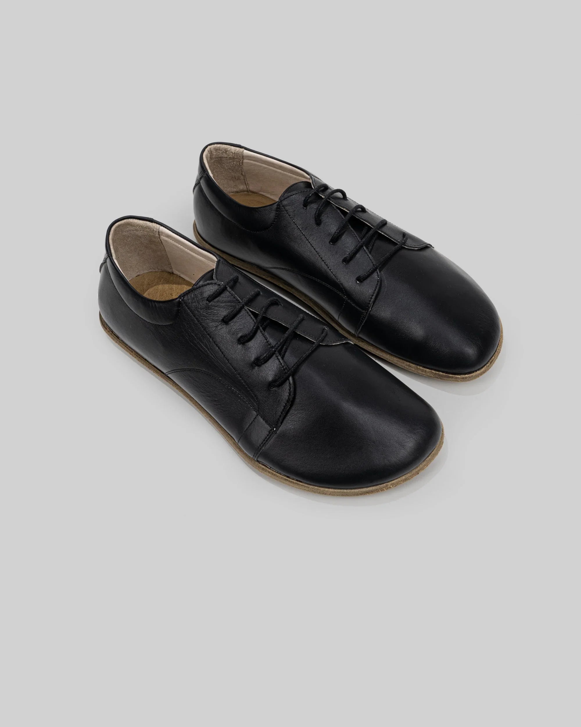 Women's Black Barefoot Sneaker - Handcrafted Calf Leather Wide Toe Box | Bespoky