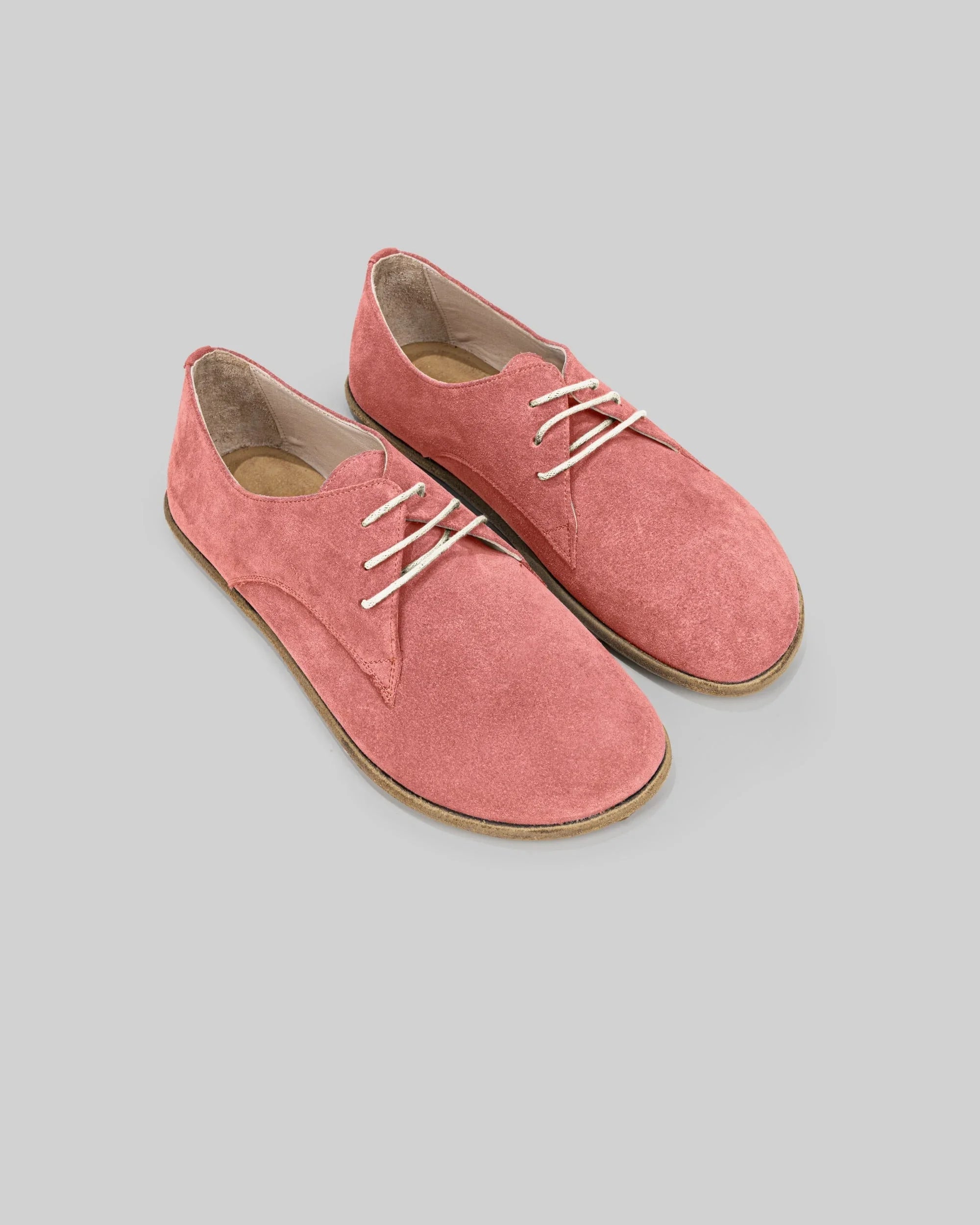 Women's Pink Oxford Shoes - Handcrafted Calf Leather Wide Toe Box | Bespoky