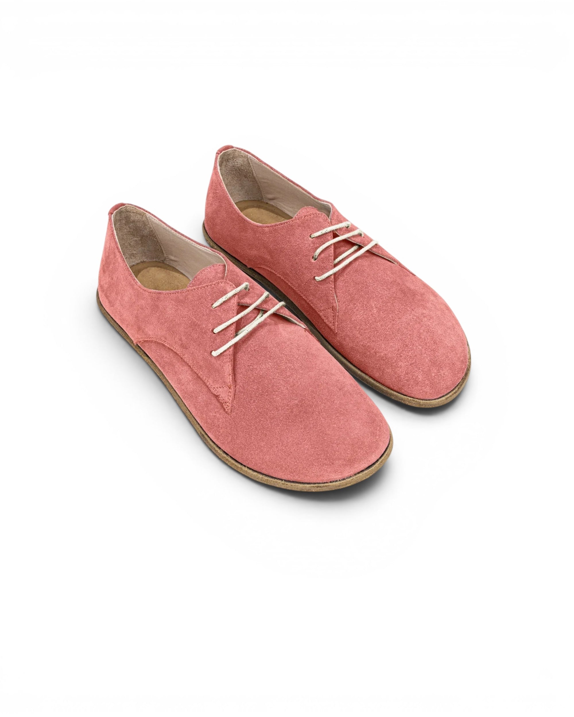 Women's Pink Oxford Shoes - Handcrafted Calf Leather Wide Toe Box | Bespoky