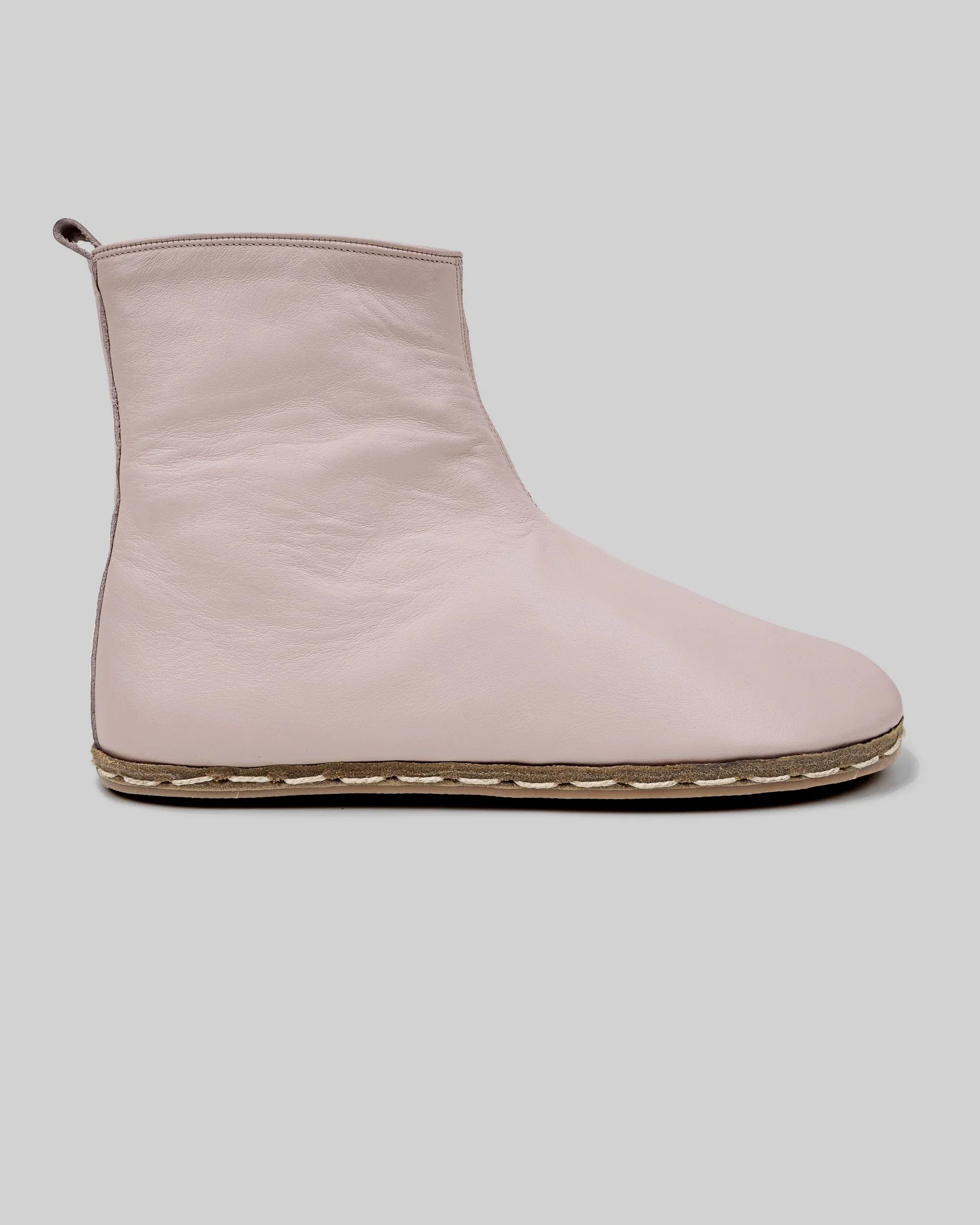 Side view Pink Chelsea Boots - Calf Leather Zero Drop | Bespoky