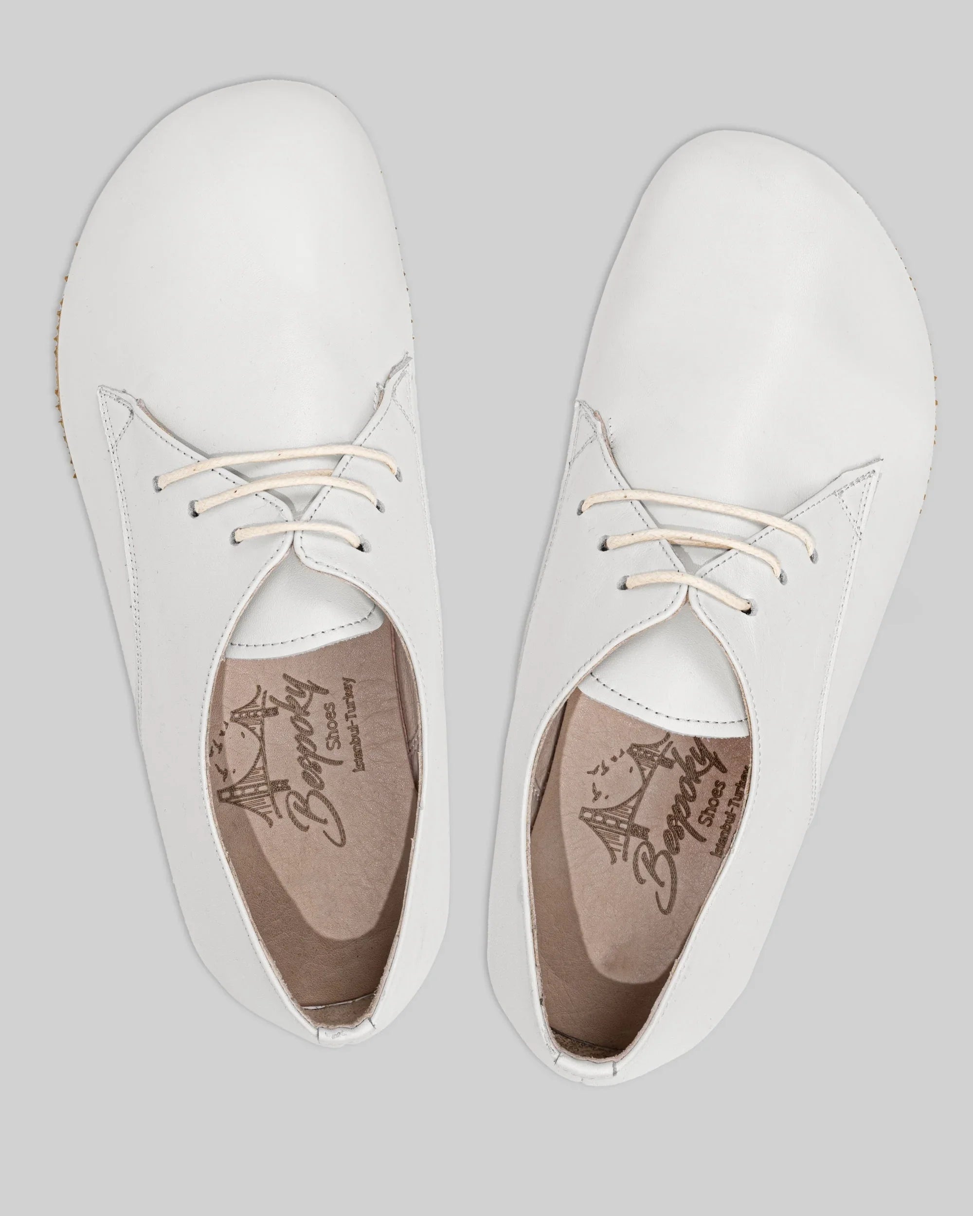 Back view White Oxford Shoes - Calf Leather Handcrafted | Bespoky