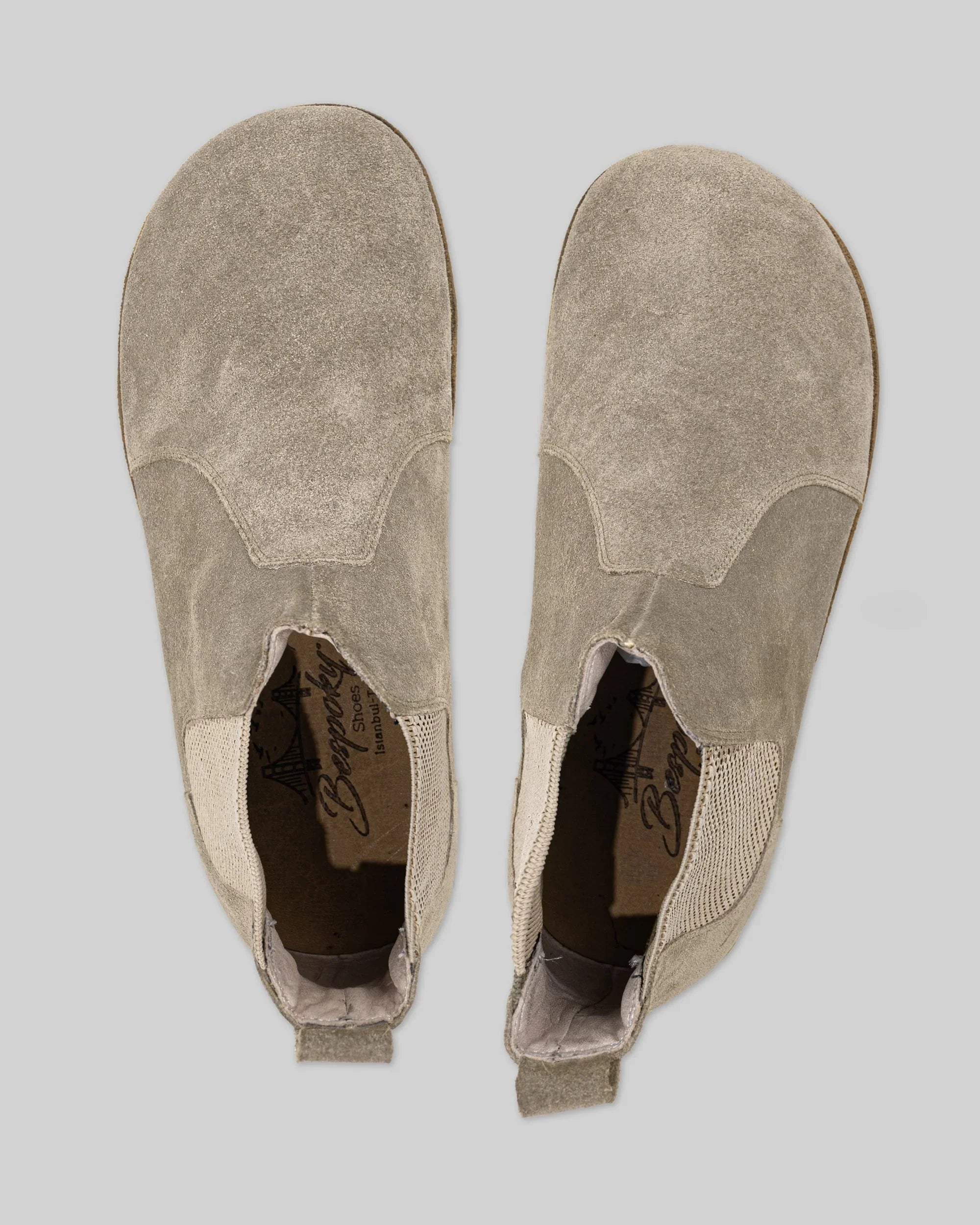 Side view Suede Chelsea Boots - Calf Leather Zero Drop | Bespoky