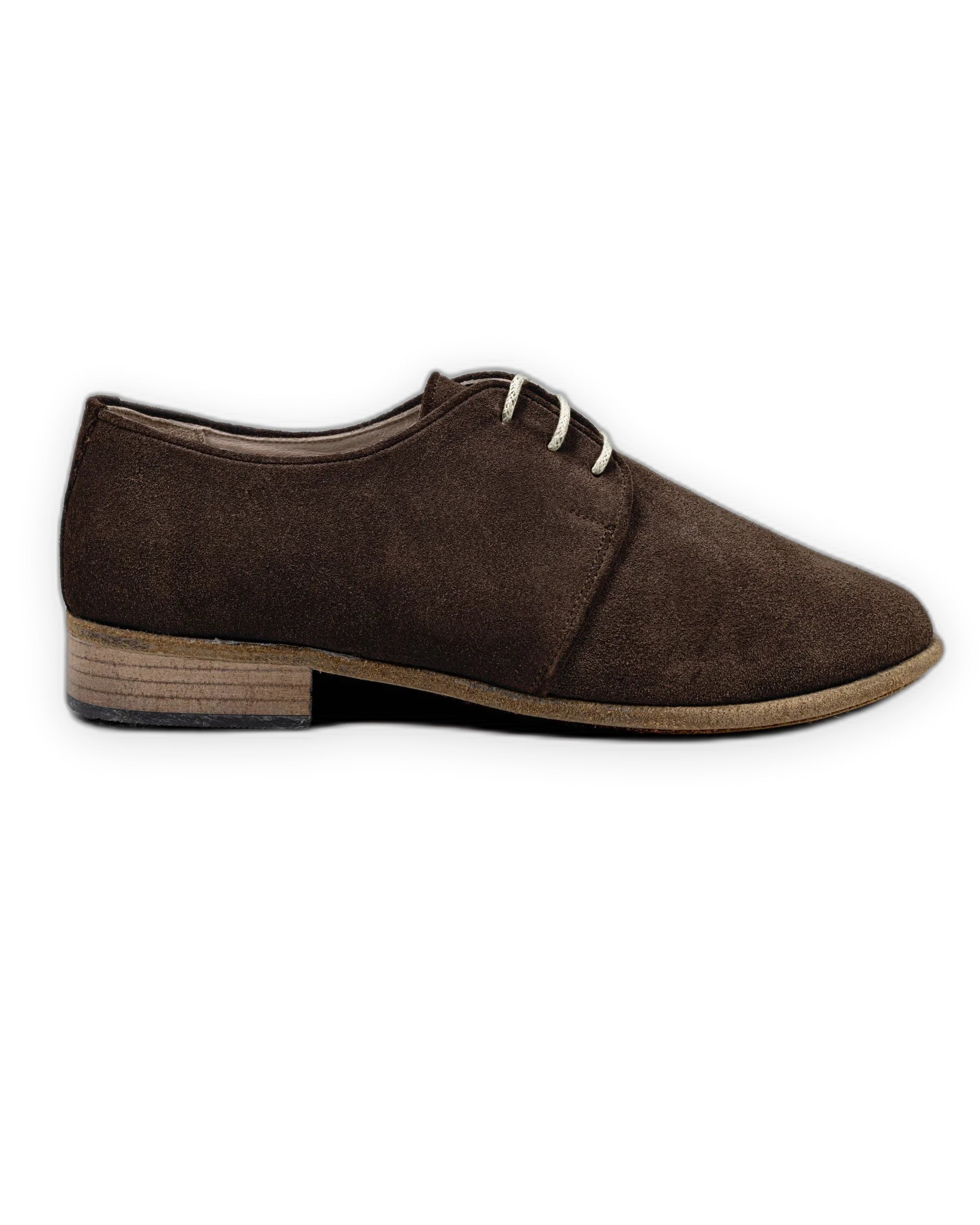 Side view Brown Pointed Toe Oxford - Calf Leather Zero Drop | Bespoky