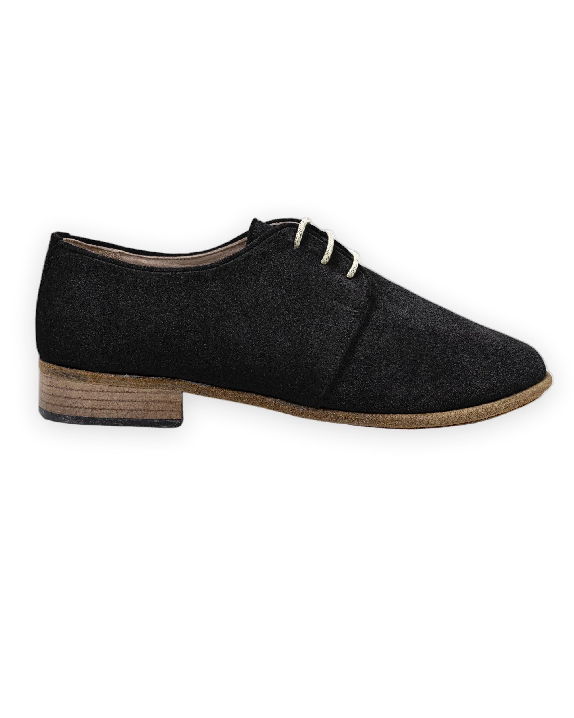 Side view Black Pointed Toe Oxford - Calf Leather Zero Drop | Bespoky