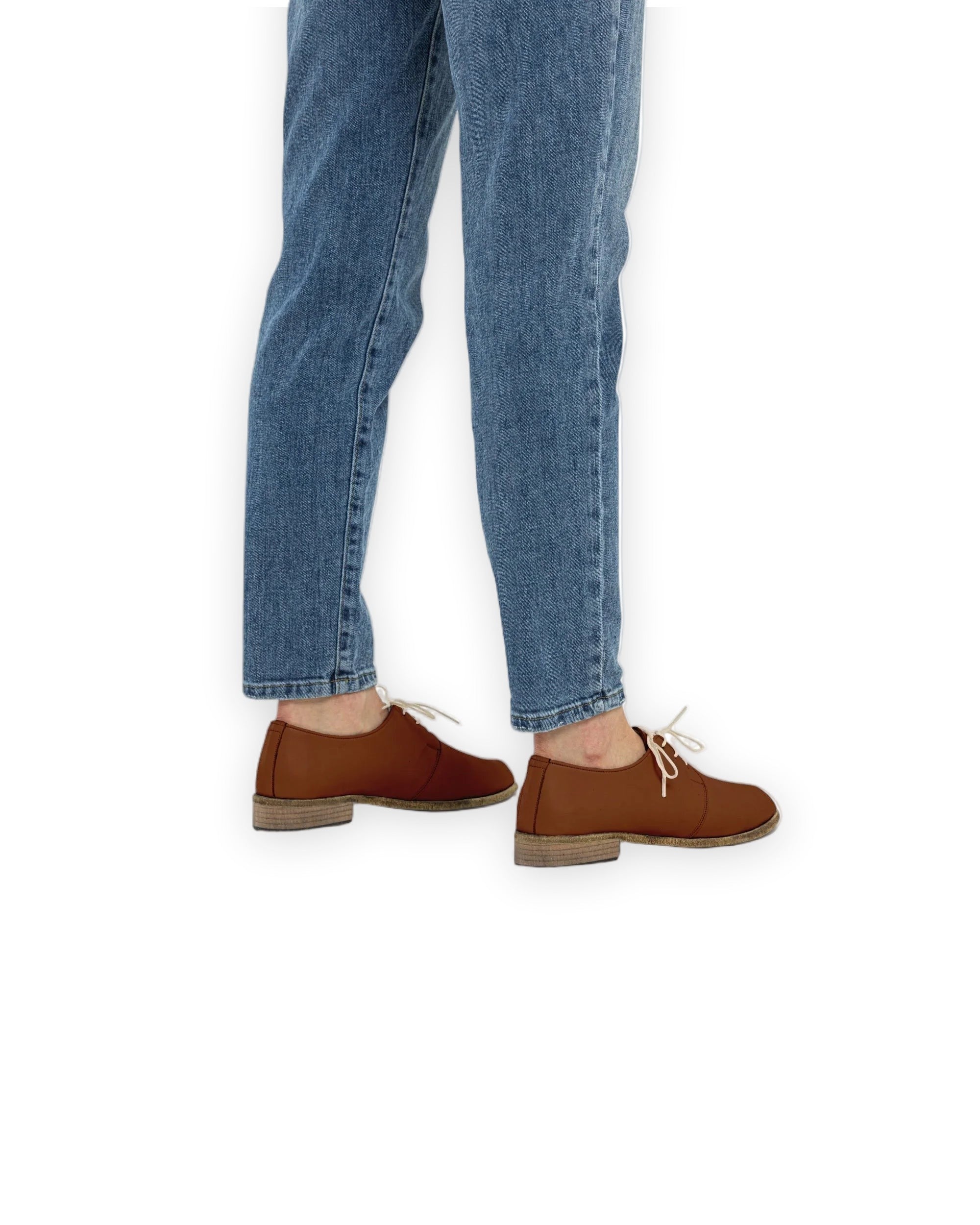 Side view Dark Brown Pointed Toe Oxford - Calf Leather Zero Drop | Bespoky