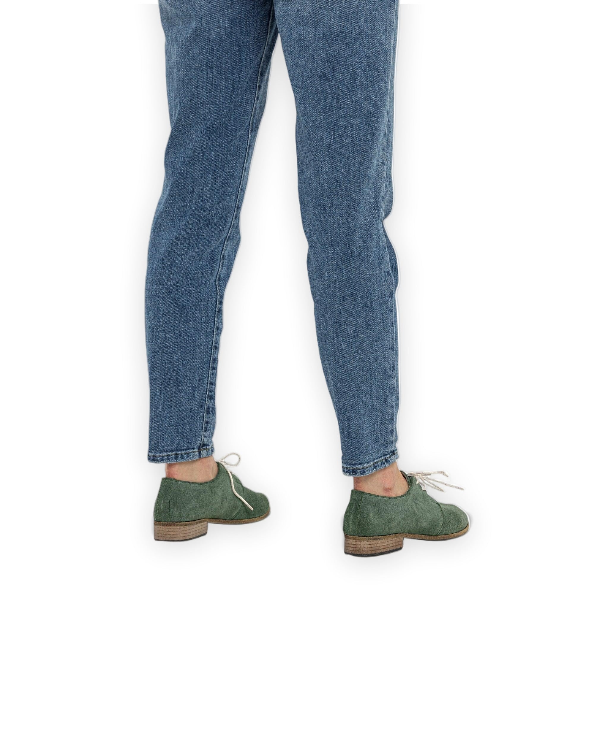 Top view Green Pointed Toe Oxford - Handcrafted Calf Leather | Bespoky