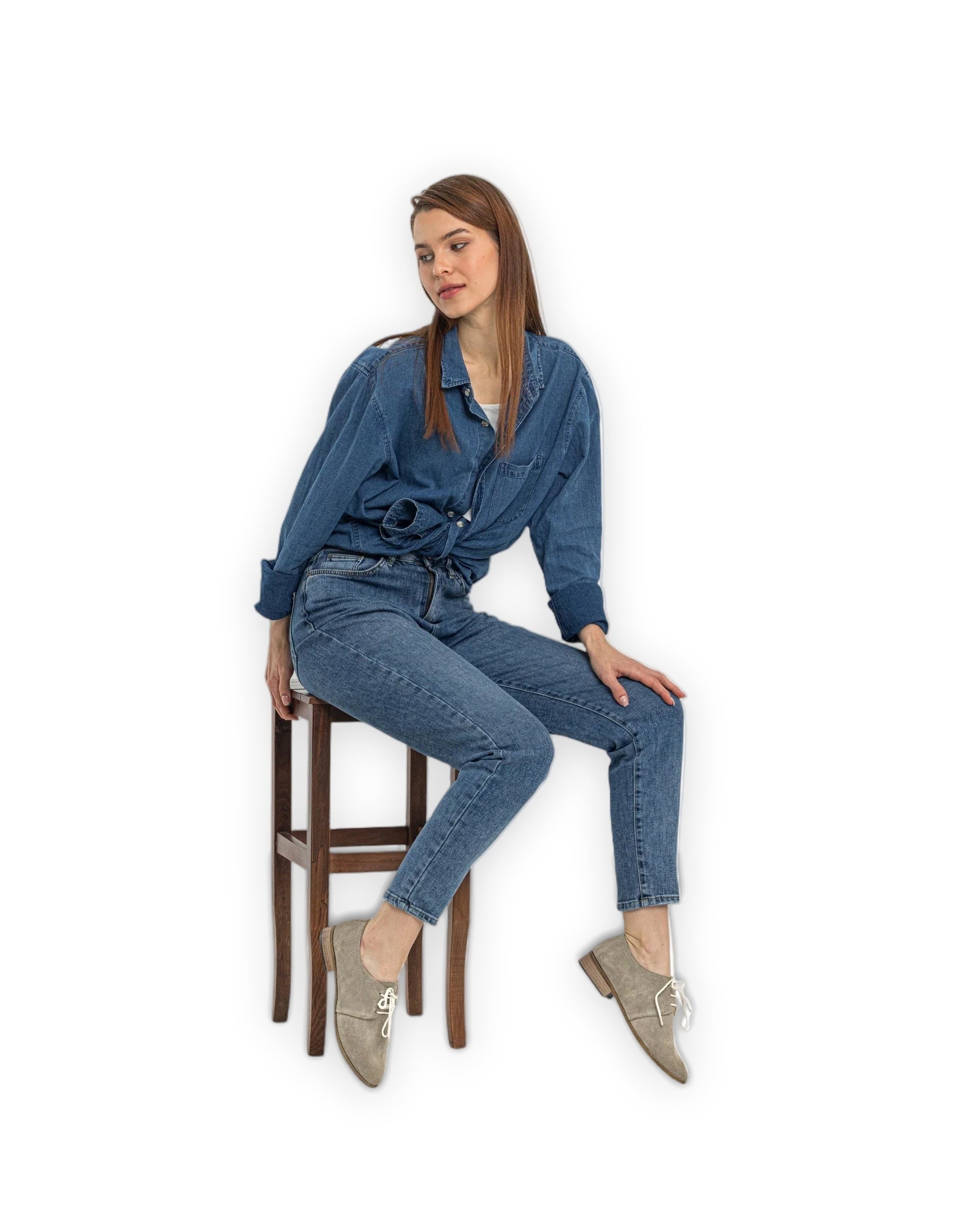 Back view Leather Pointed Toe Oxford - Calf Leather Handcrafted | Bespoky