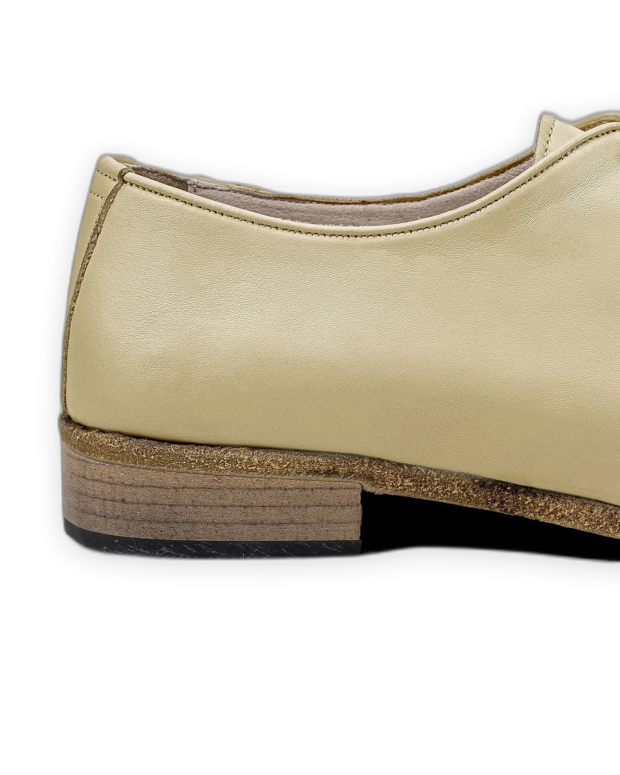 Side view Yellow Pointed Toe Oxford - Calf Leather Zero Drop | Bespoky