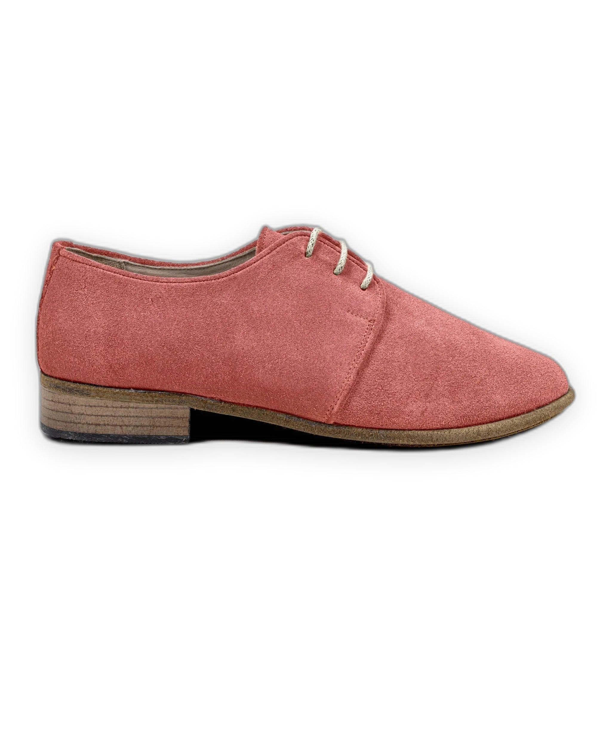 Side view Pink Pointed Toe Oxford - Calf Leather Zero Drop | Bespoky