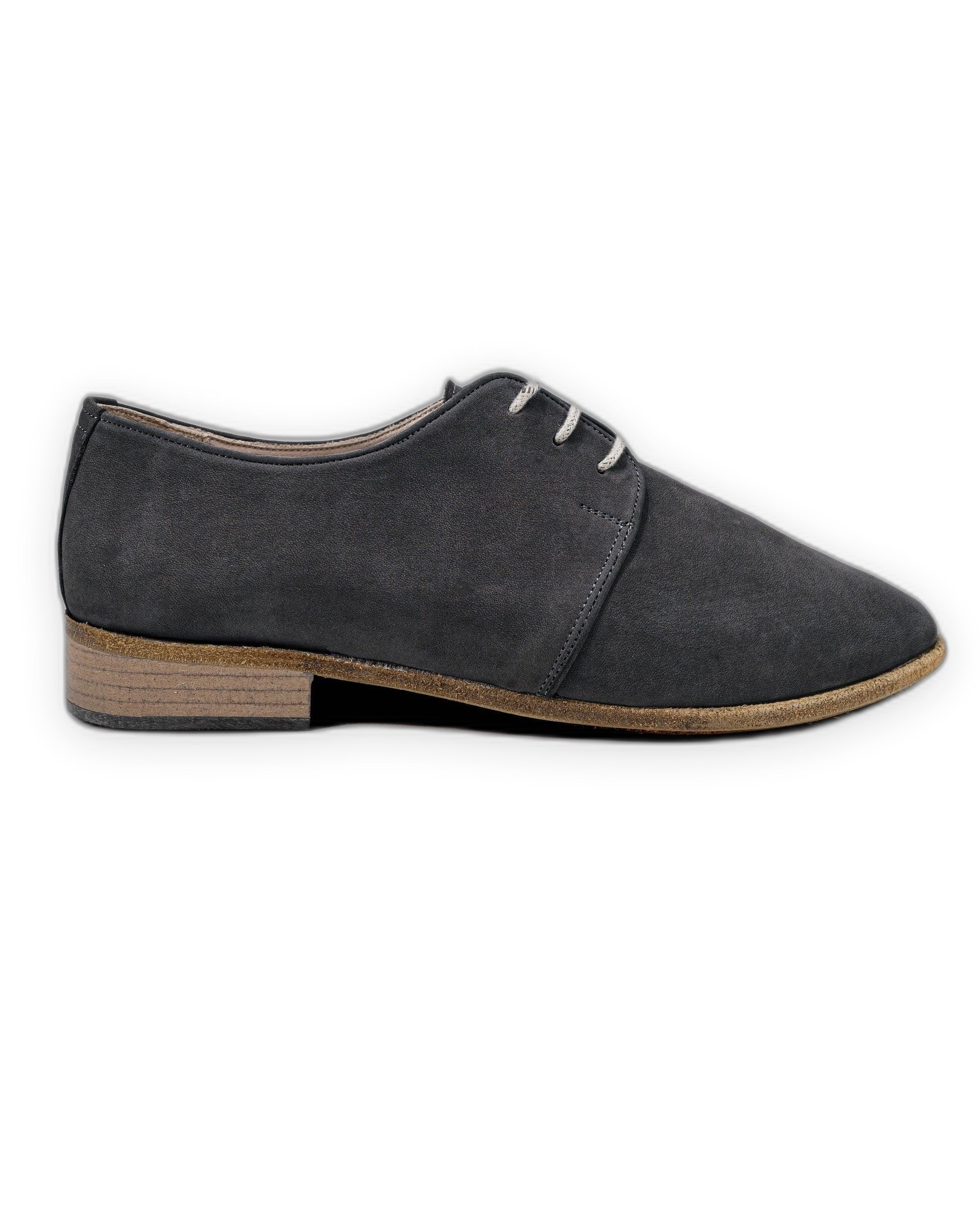Side view Smoked Pointed Toe Oxford - Calf Leather Zero Drop | Bespoky