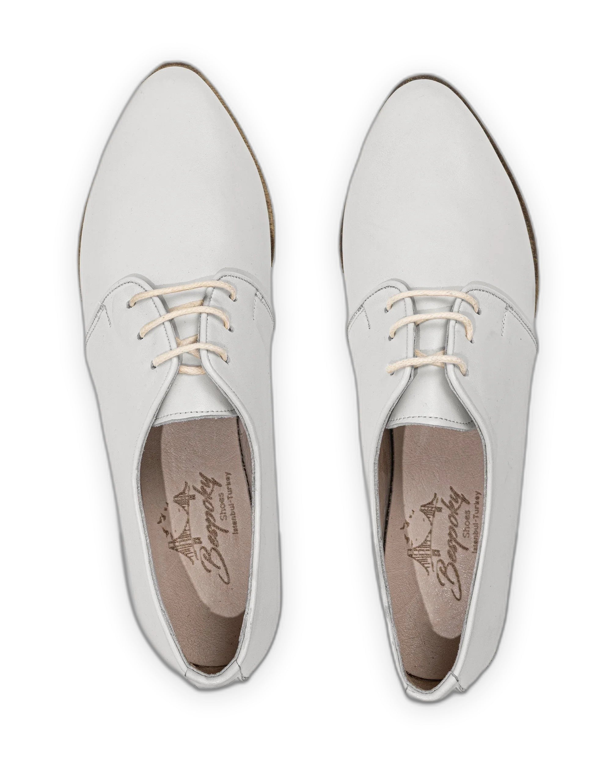 Sole detail White Pointed Toe Oxford - Zero Drop Calf Leather | Bespoky