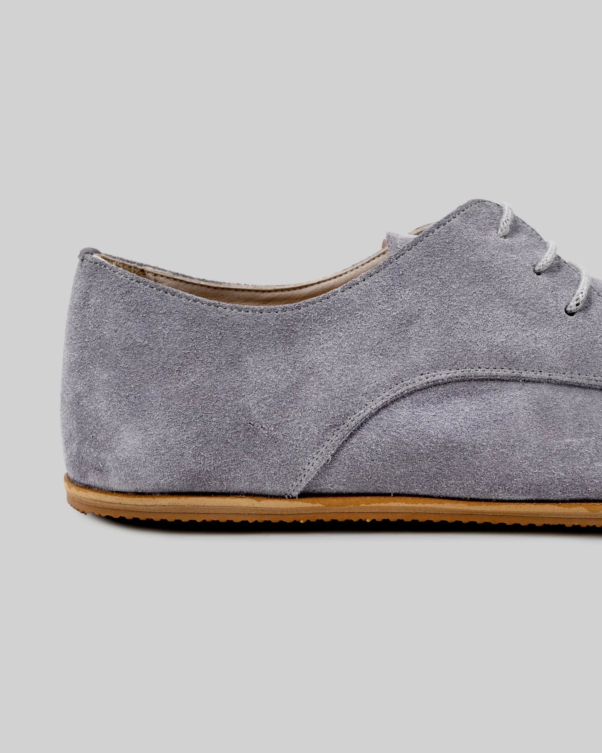 Vue de dessus Chaussures Oxford grises - Cuir de veau fait main | Bespoky