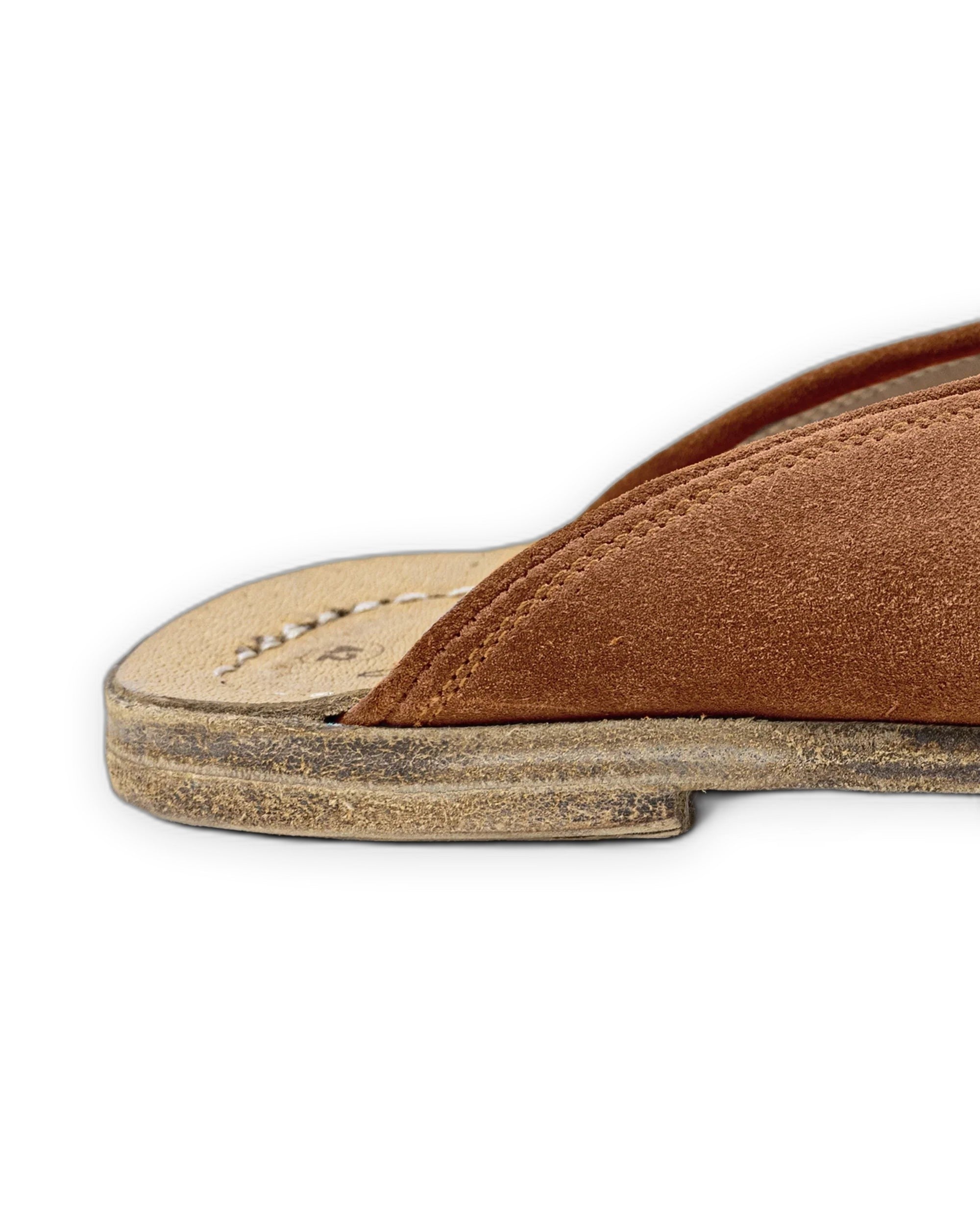 Side view Suede Slippers - Calf Leather Zero Drop | Bespoky