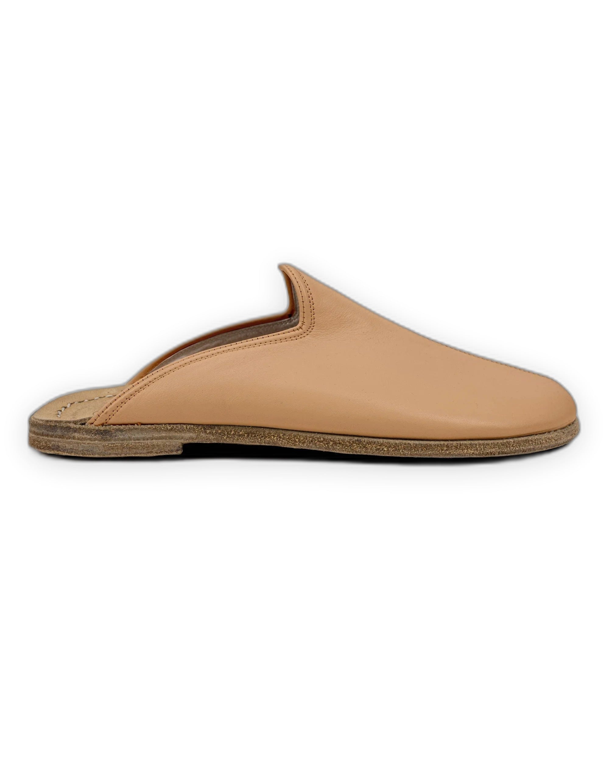 Sole detail Undyed Slippers - Zero Drop Calf Leather | Bespoky