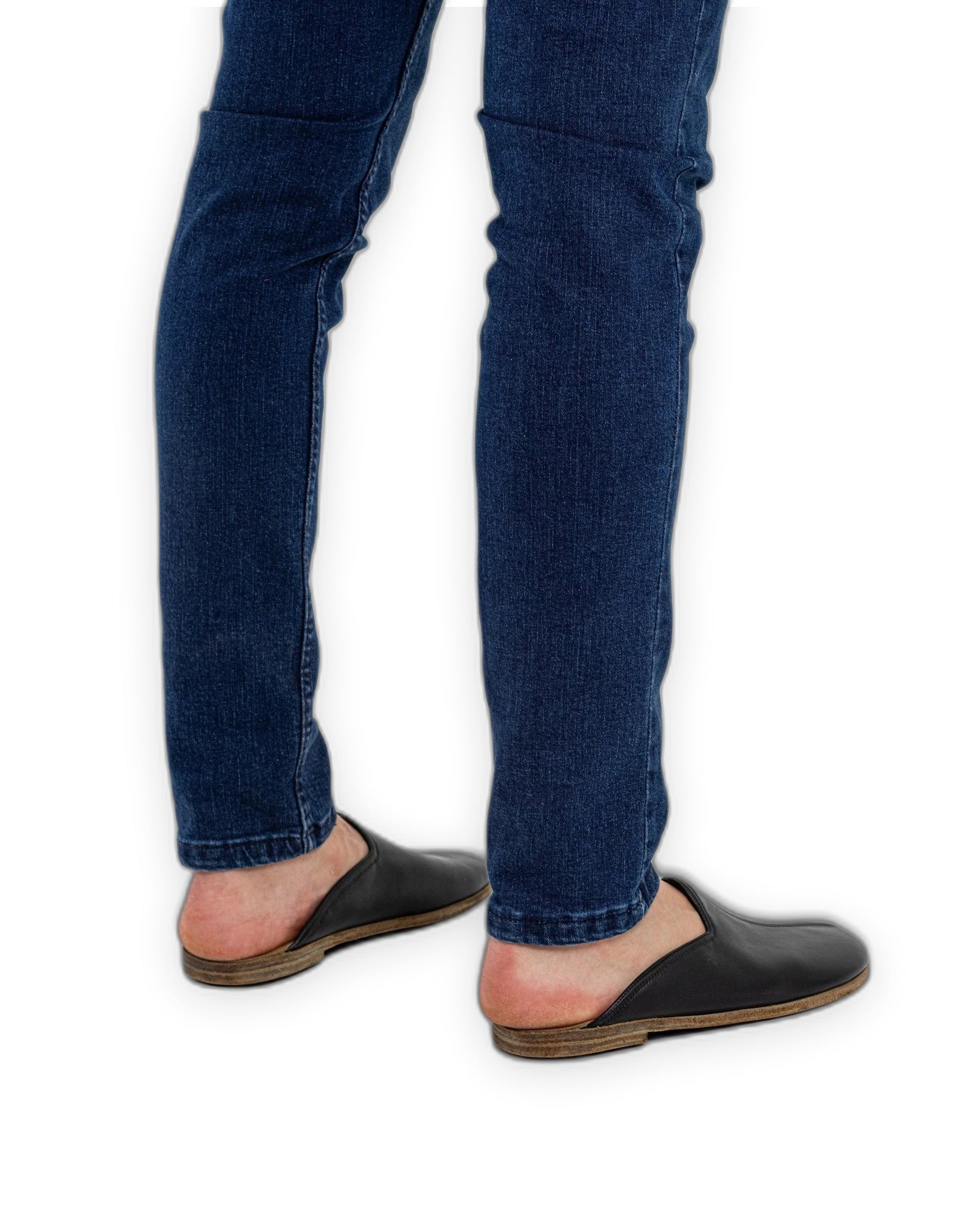 Top view Black Slippers - Handcrafted Calf Leather | Bespoky
