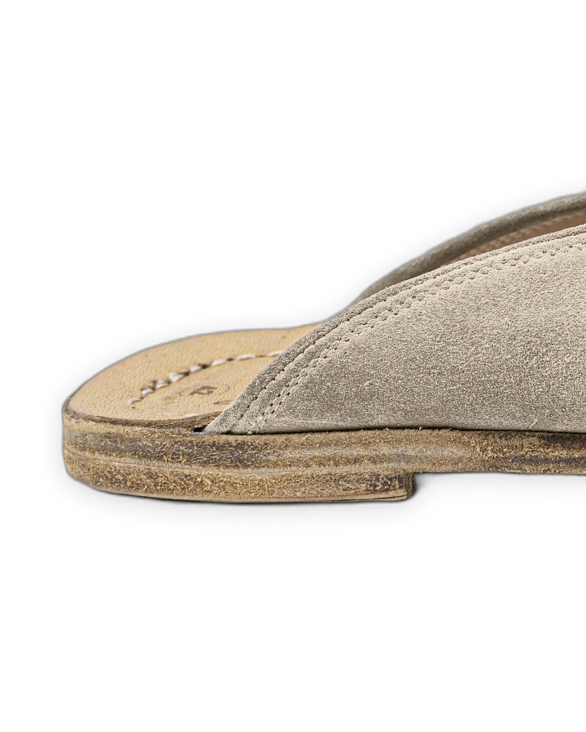 Side view Cream Slippers - Calf Leather Zero Drop | Bespoky