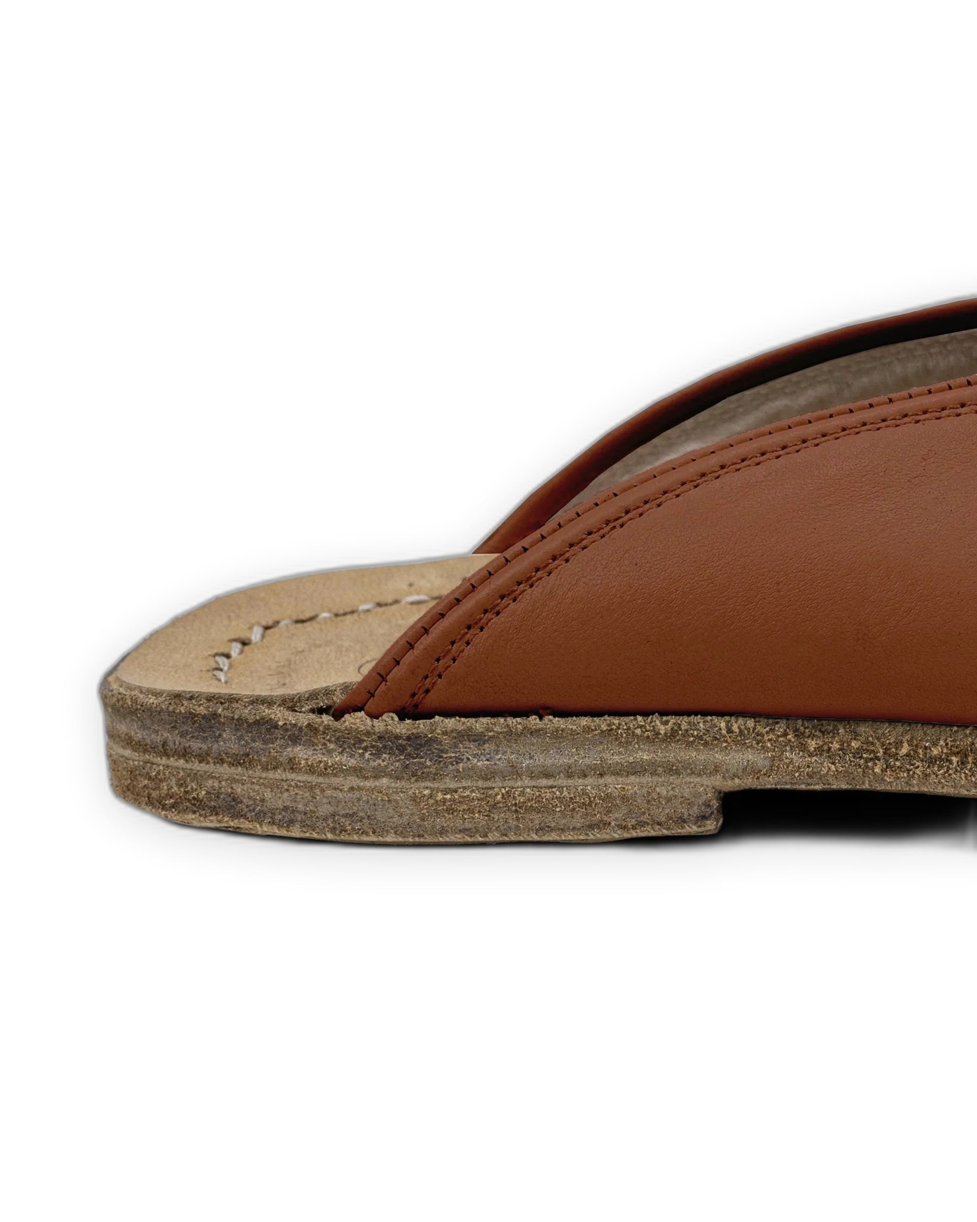 Side view Dark Brown Slippers - Calf Leather Zero Drop | Bespoky