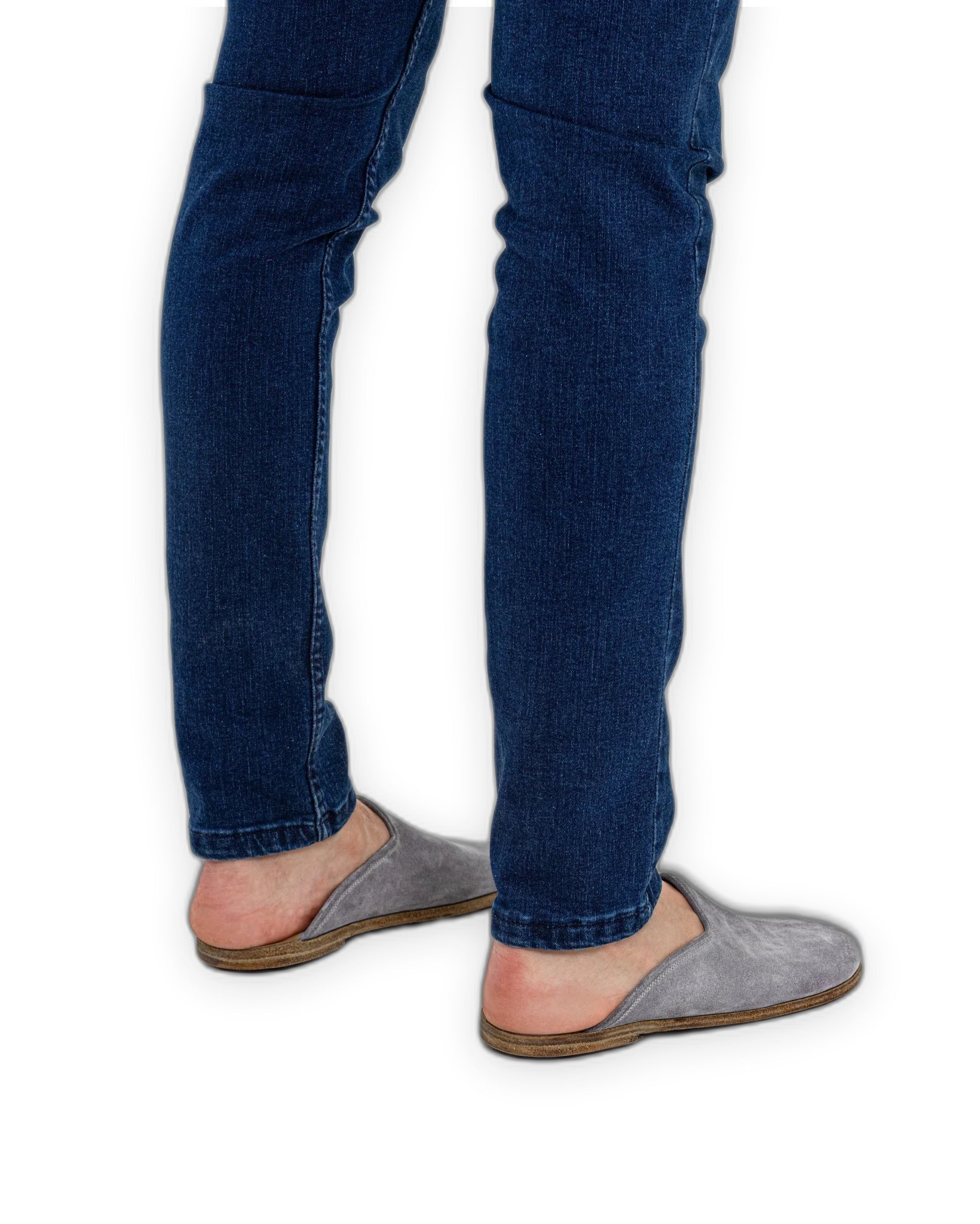 Top view Grey Slippers - Handcrafted Calf Leather | Bespoky