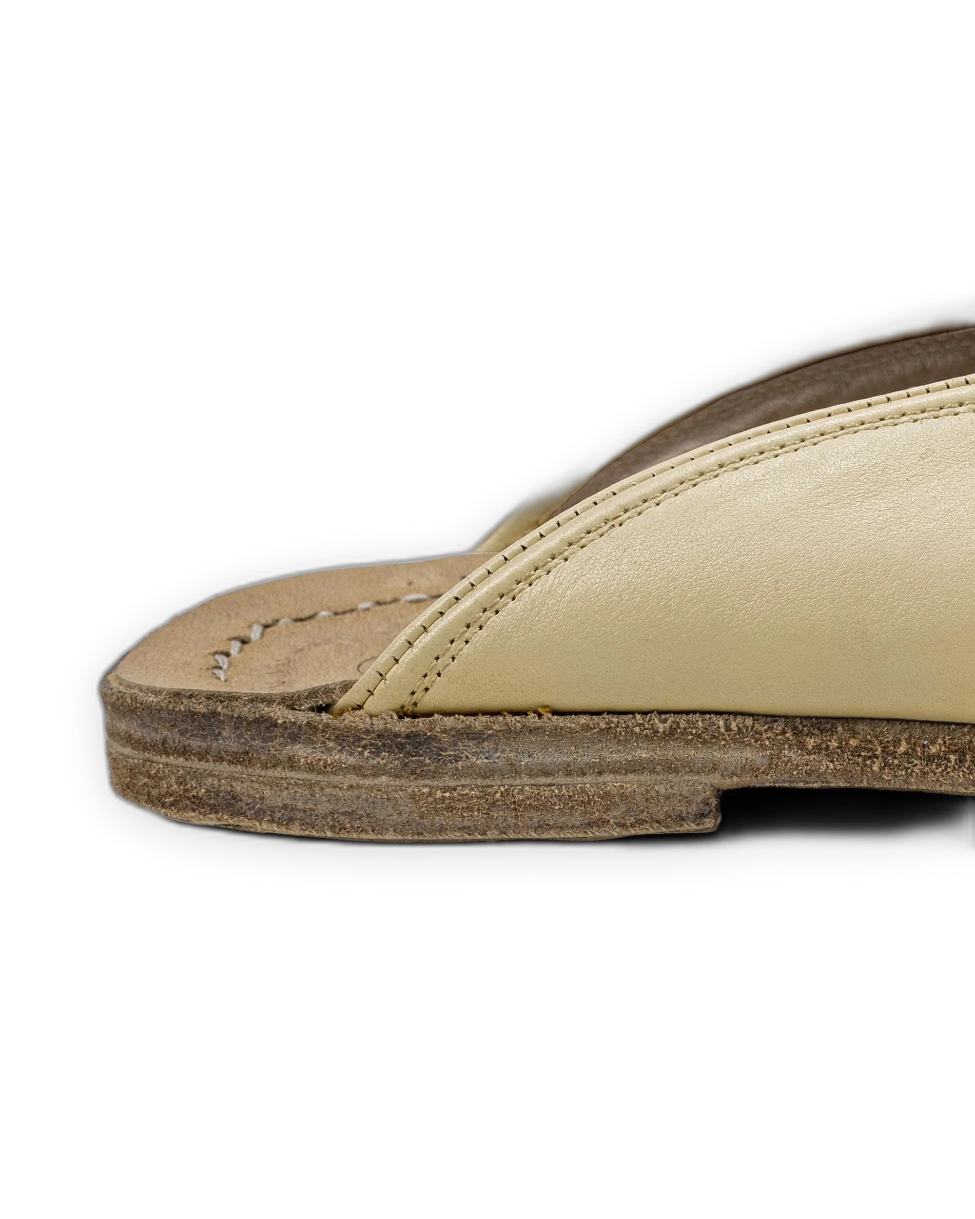 Top view Yellow Slippers - Handcrafted Calf Leather | Bespoky