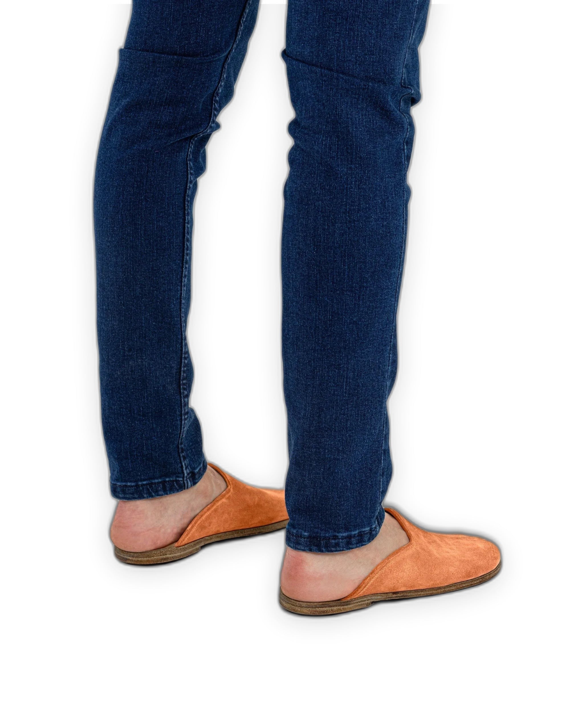 Top view Orange Slippers - Handcrafted Calf Leather | Bespoky