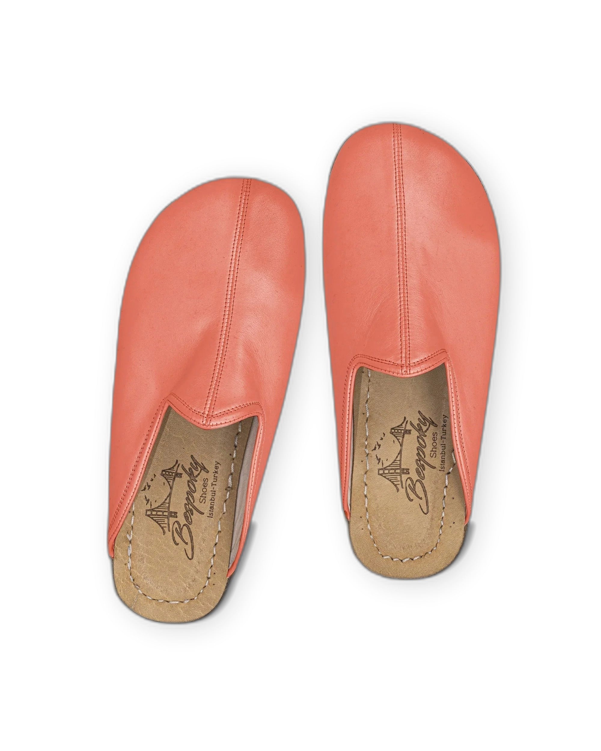 Pair Pomegranate Slippers - Barefoot Wide Toe Calf Leather | Bespoky