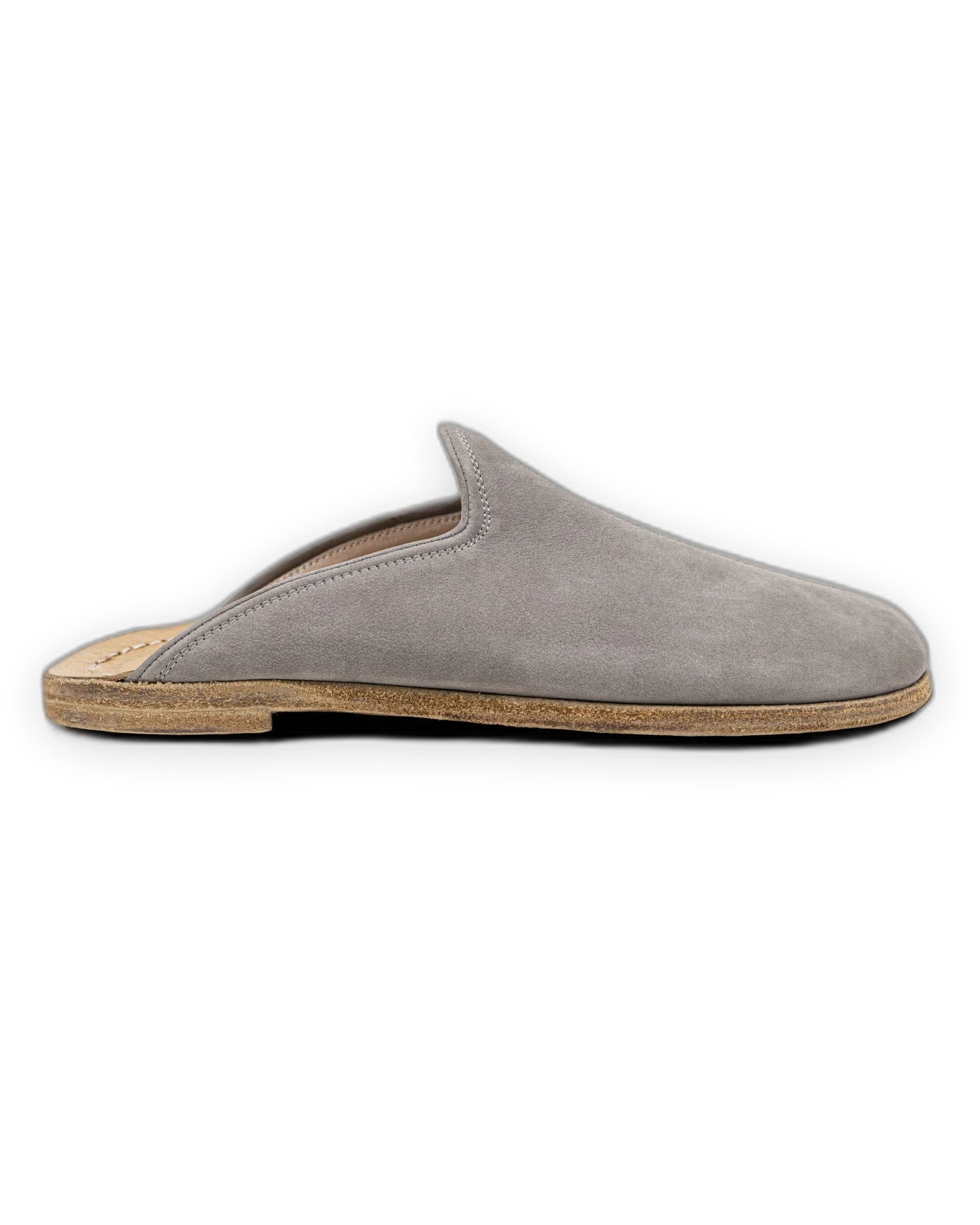 Side view Smoked Slippers - Calf Leather Zero Drop | Bespoky