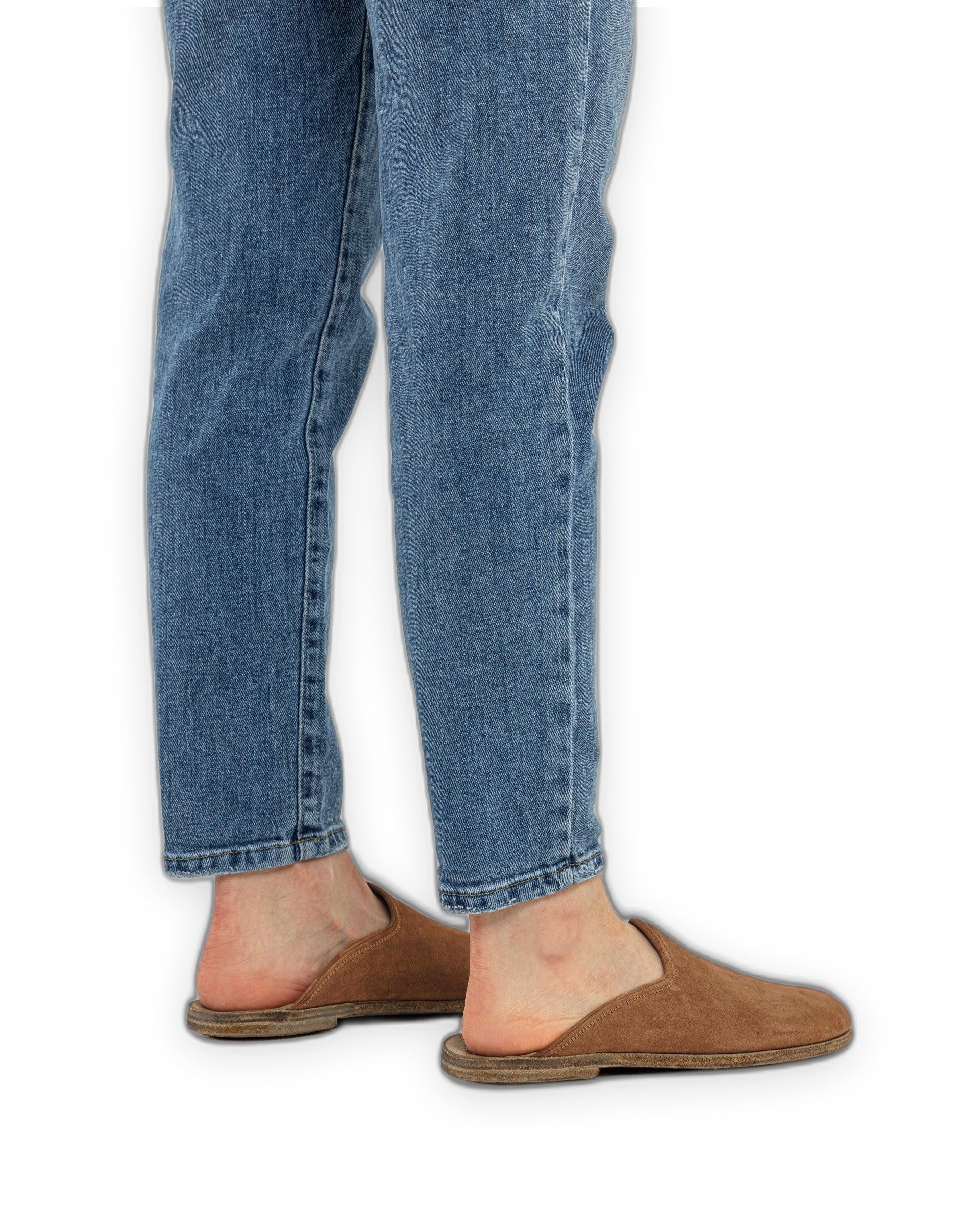 Top view Tan Slippers - Handcrafted Calf Leather | Bespoky