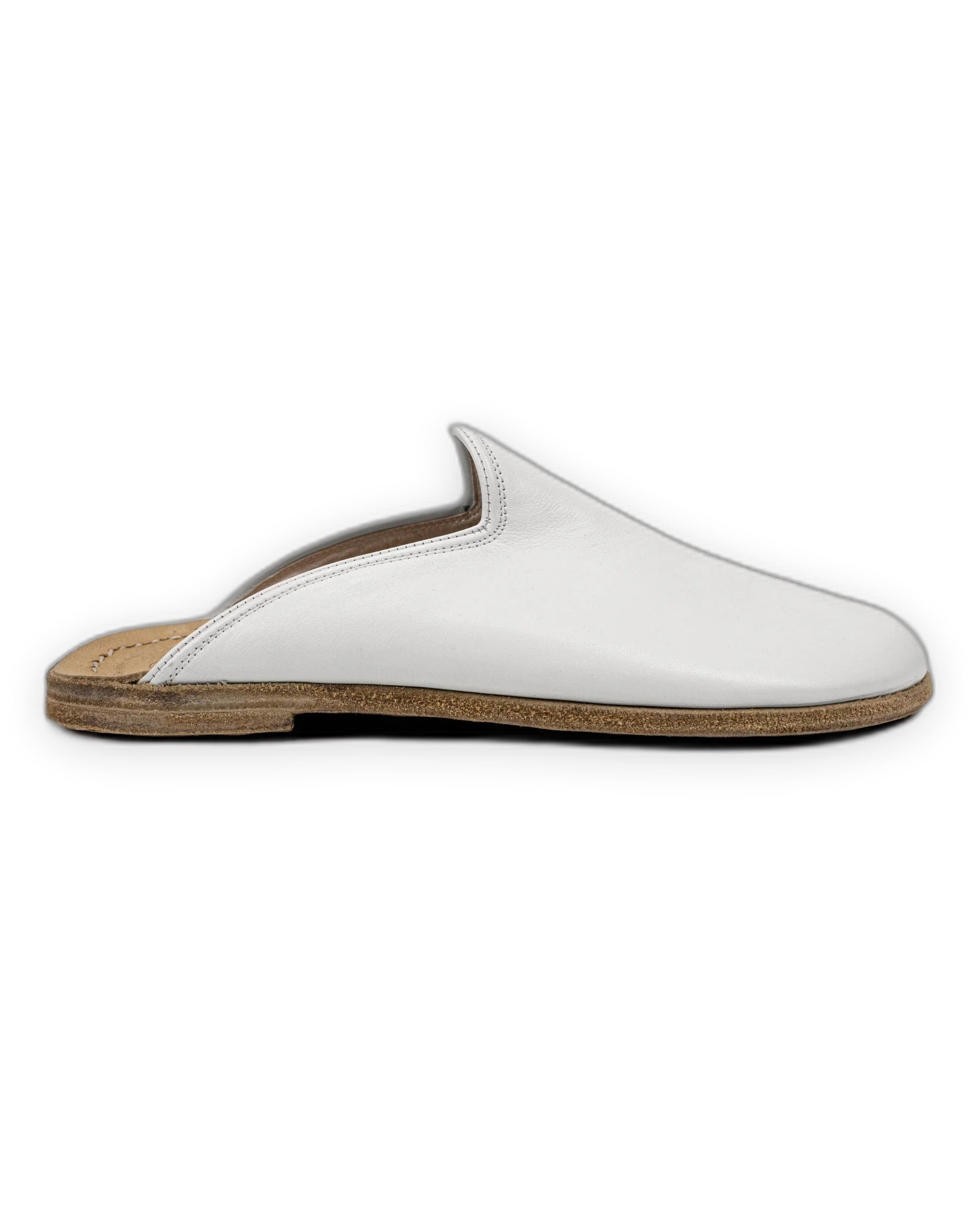 Pair White Slippers - Barefoot Wide Toe Calf Leather | Bespoky