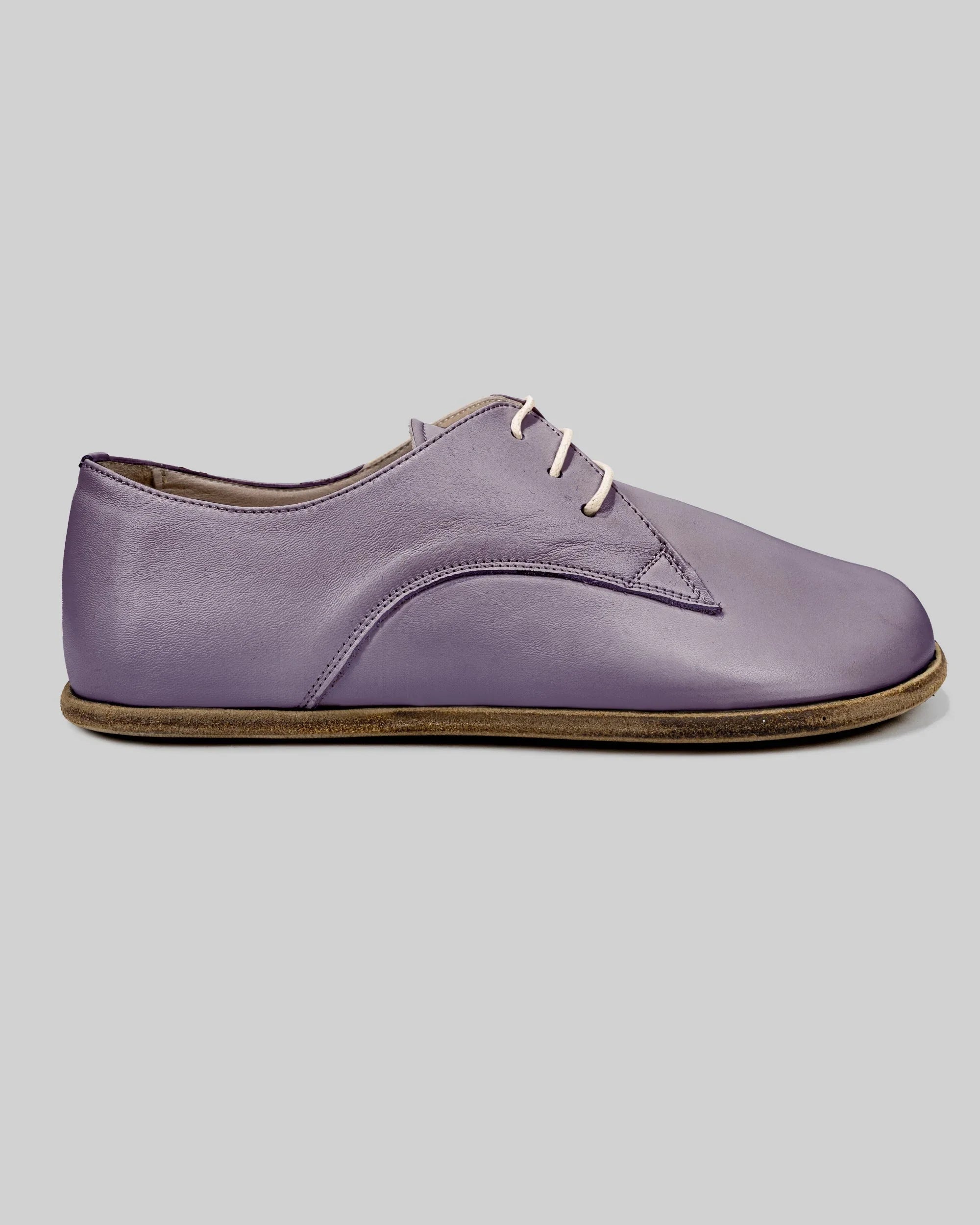 Side view Purple Oxford Shoes - Calf Leather Zero Drop | Bespoky