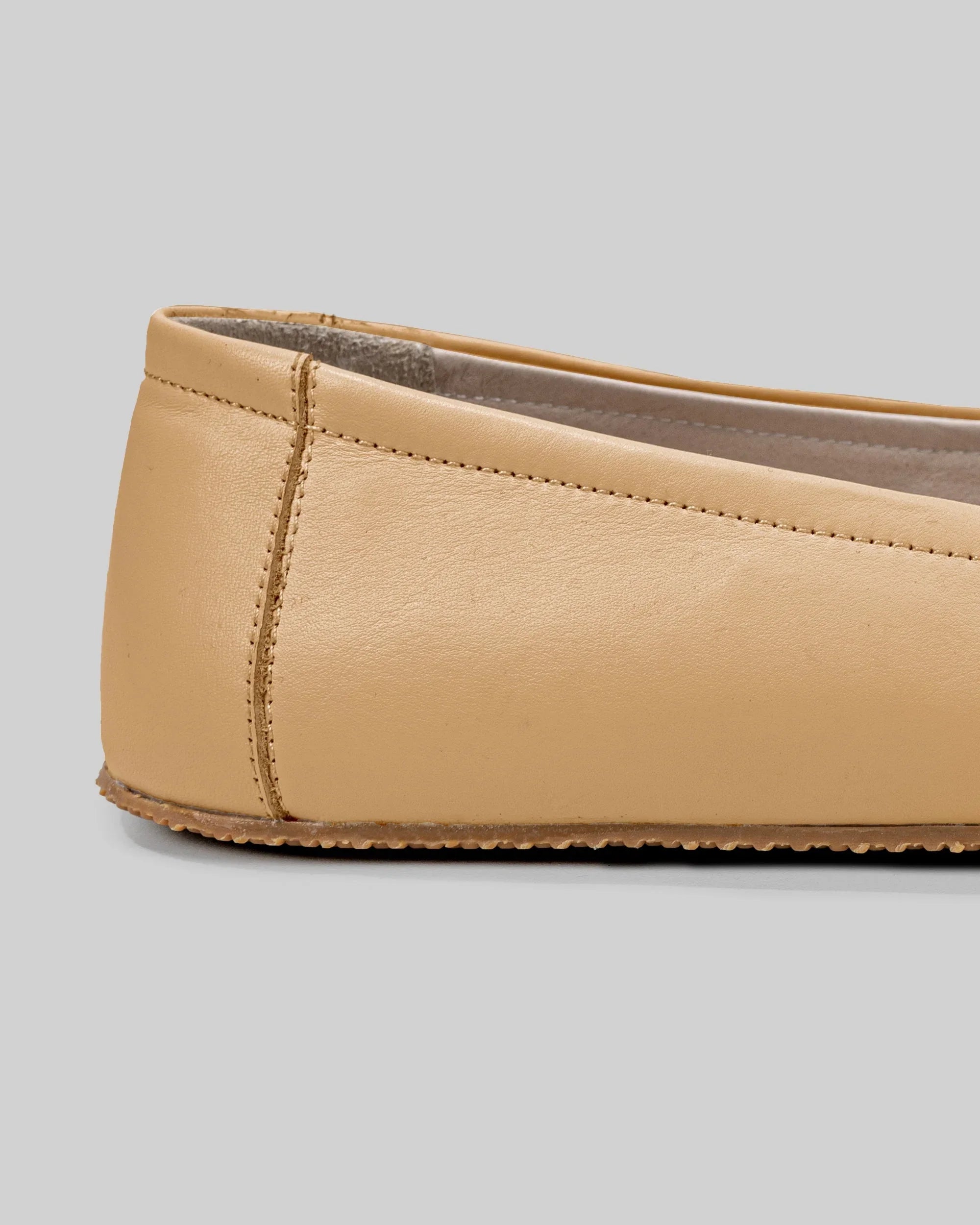 Top view Melon Yellow Ballet Flats - Handcrafted Calf Leather | Bespoky