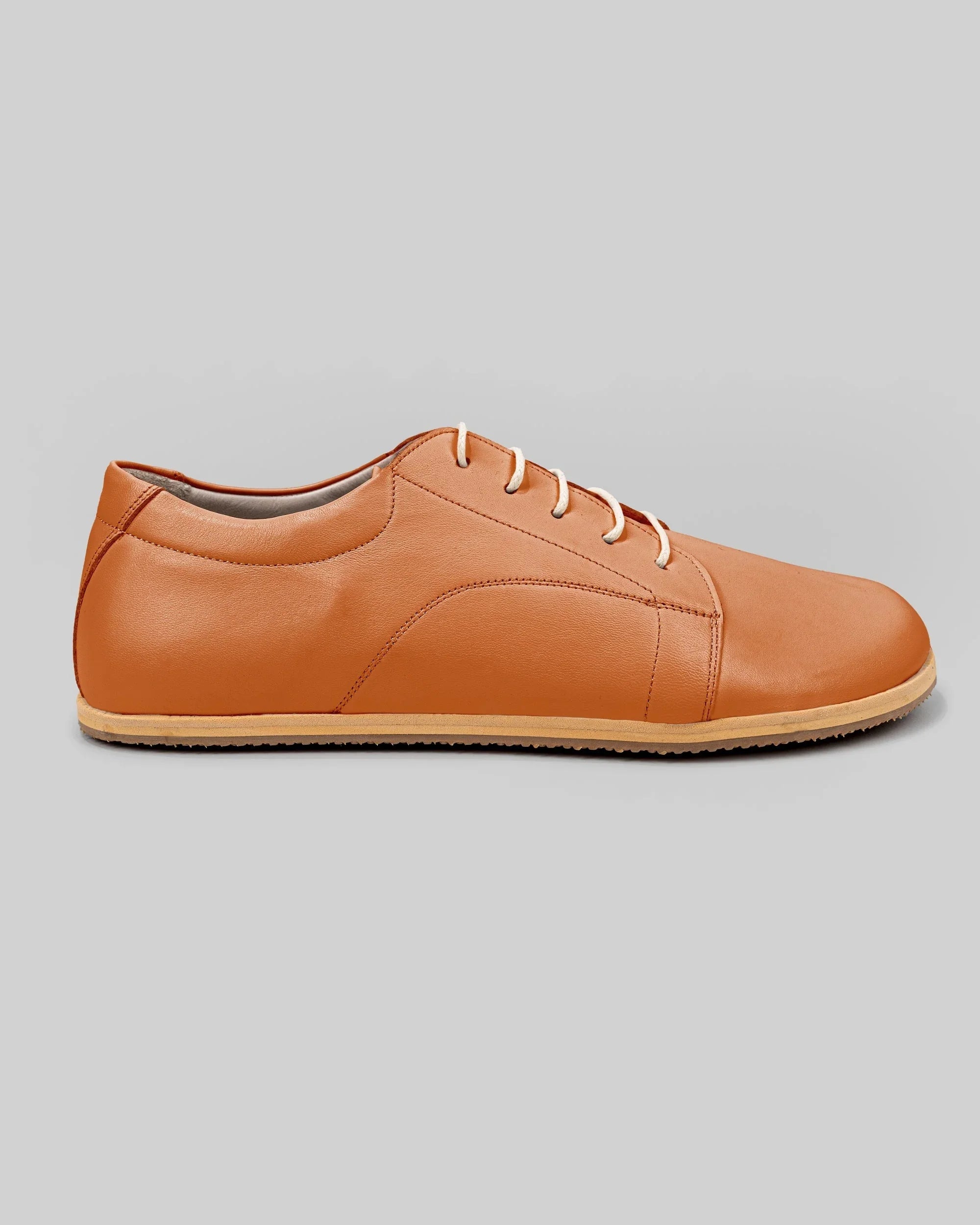 Detail Orange Barefoot Sneaker - Handcrafted Calf Leather Turkey | Bespoky