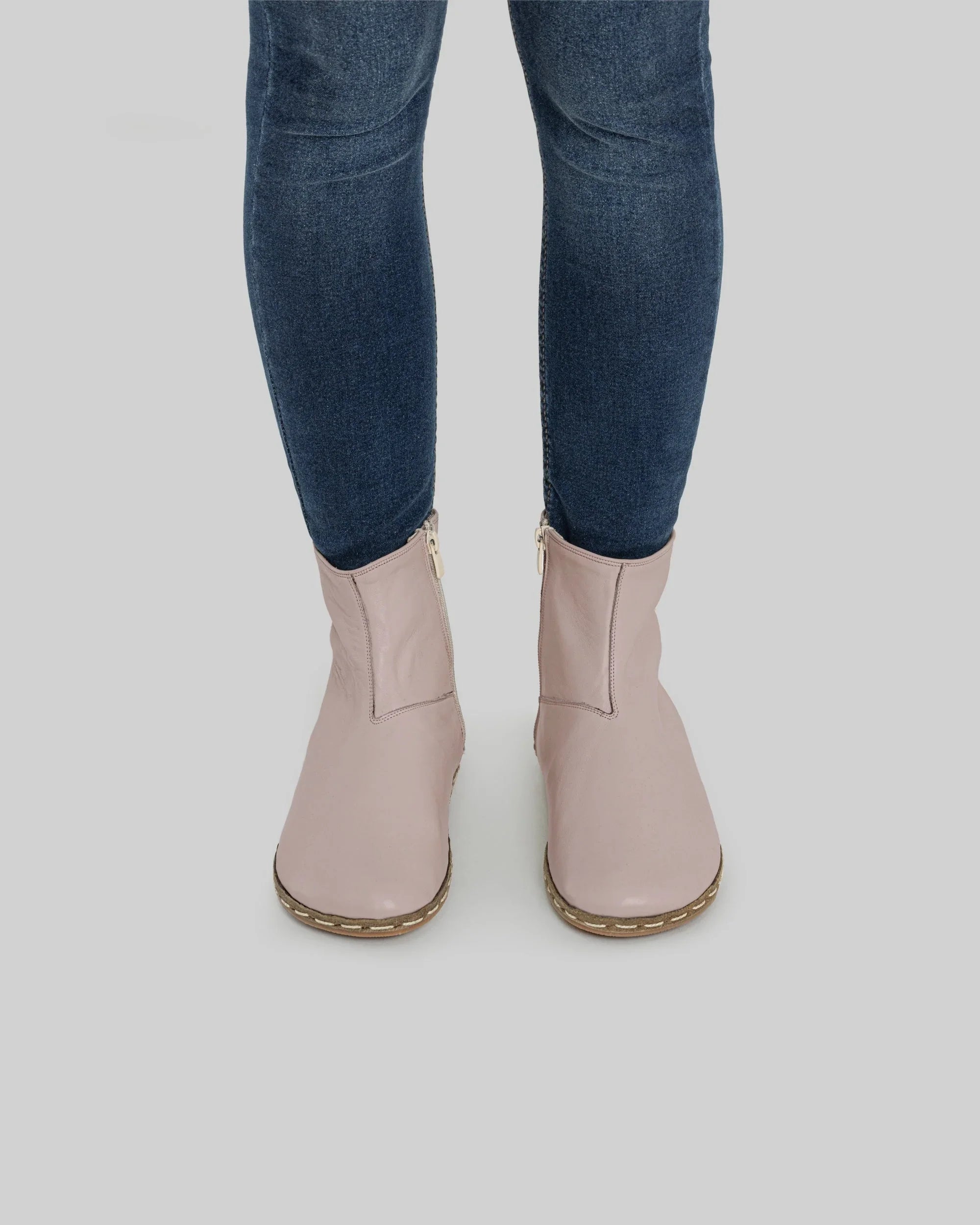 Detail Pink Chelsea Boots - Handcrafted Calf Leather Turkey | Bespoky