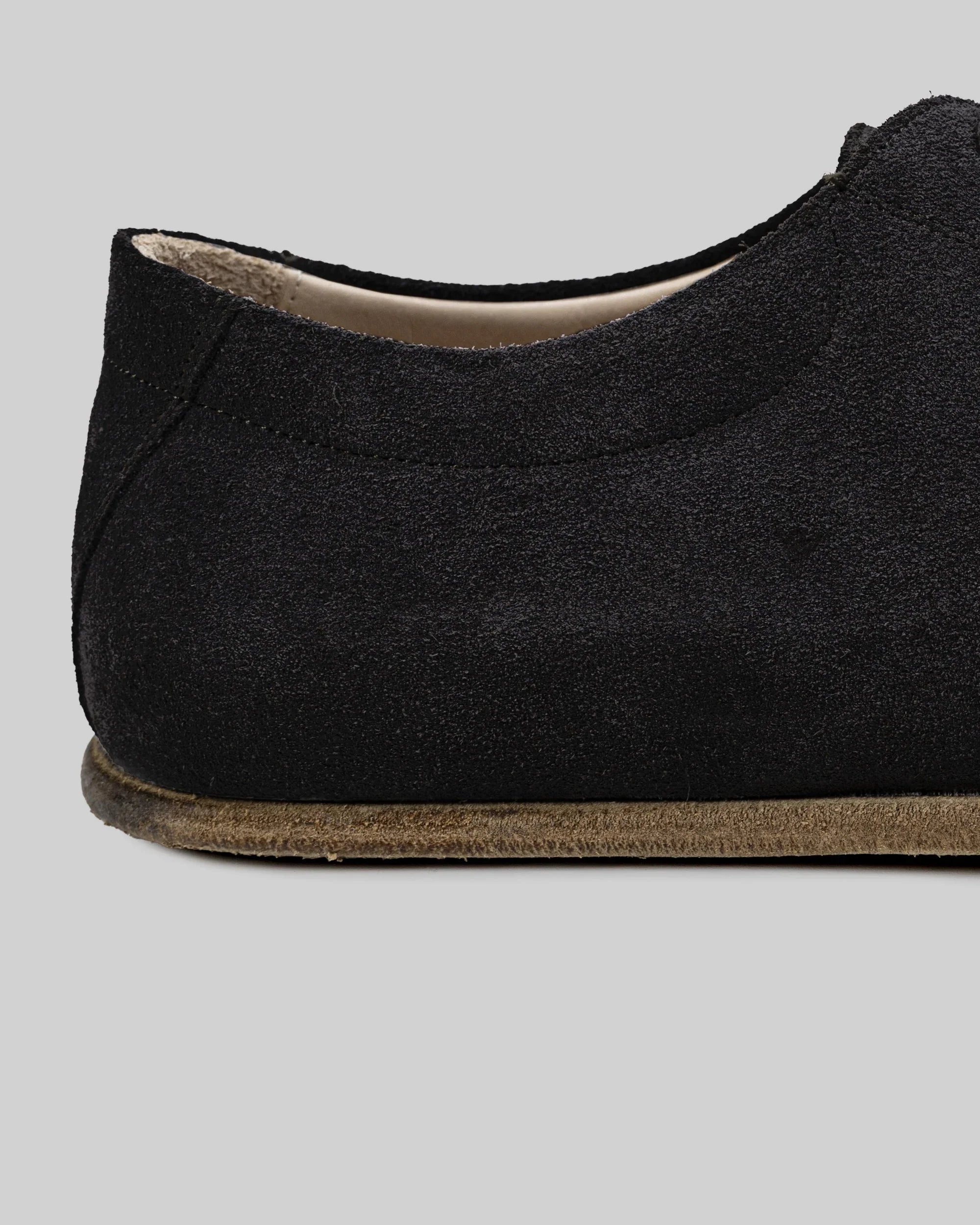Top view Black Barefoot Sneaker - Handcrafted Calf Leather | Bespoky
