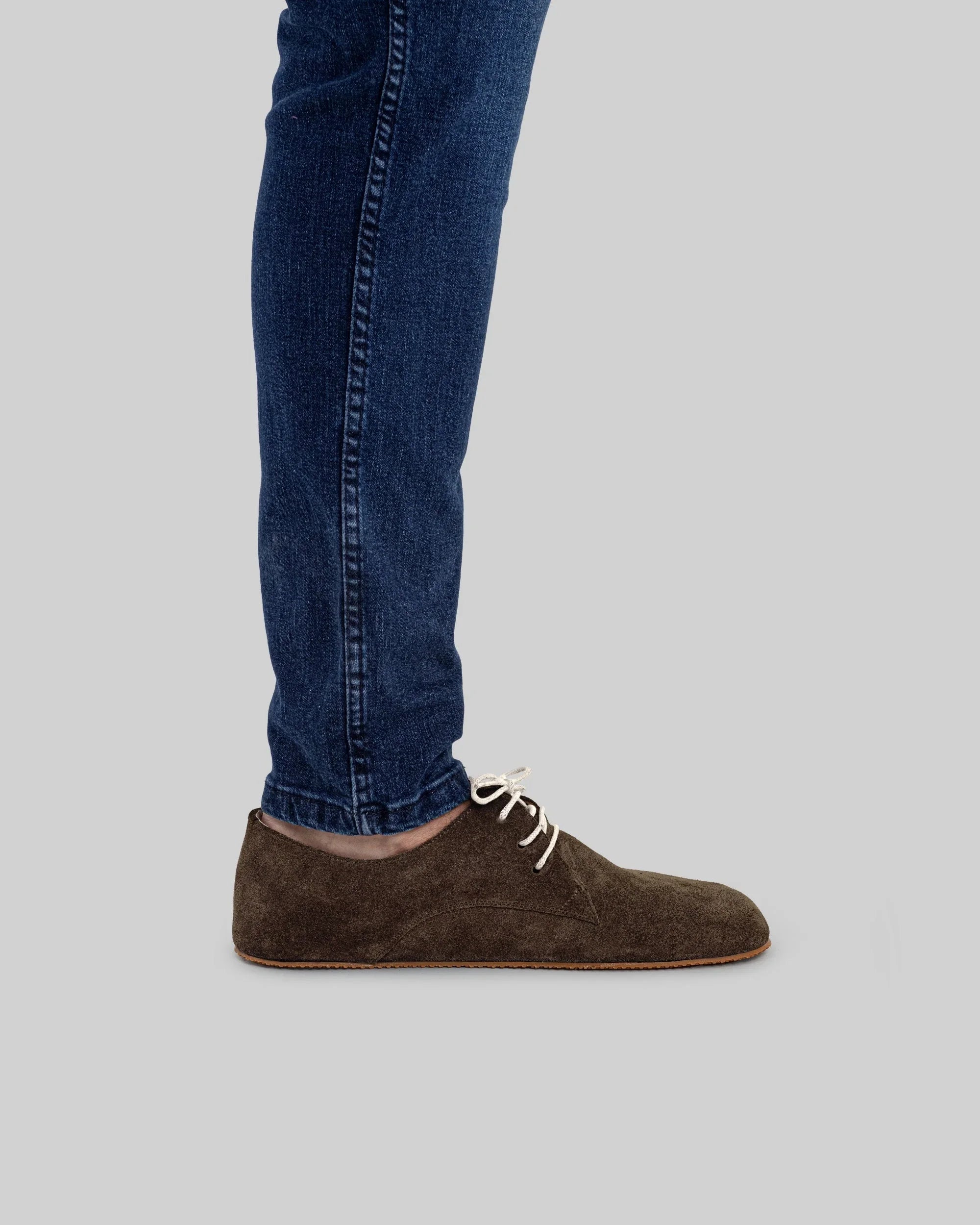 Back view Brown Suede Oxford Shoes - Calf Leather Handcrafted | Bespoky