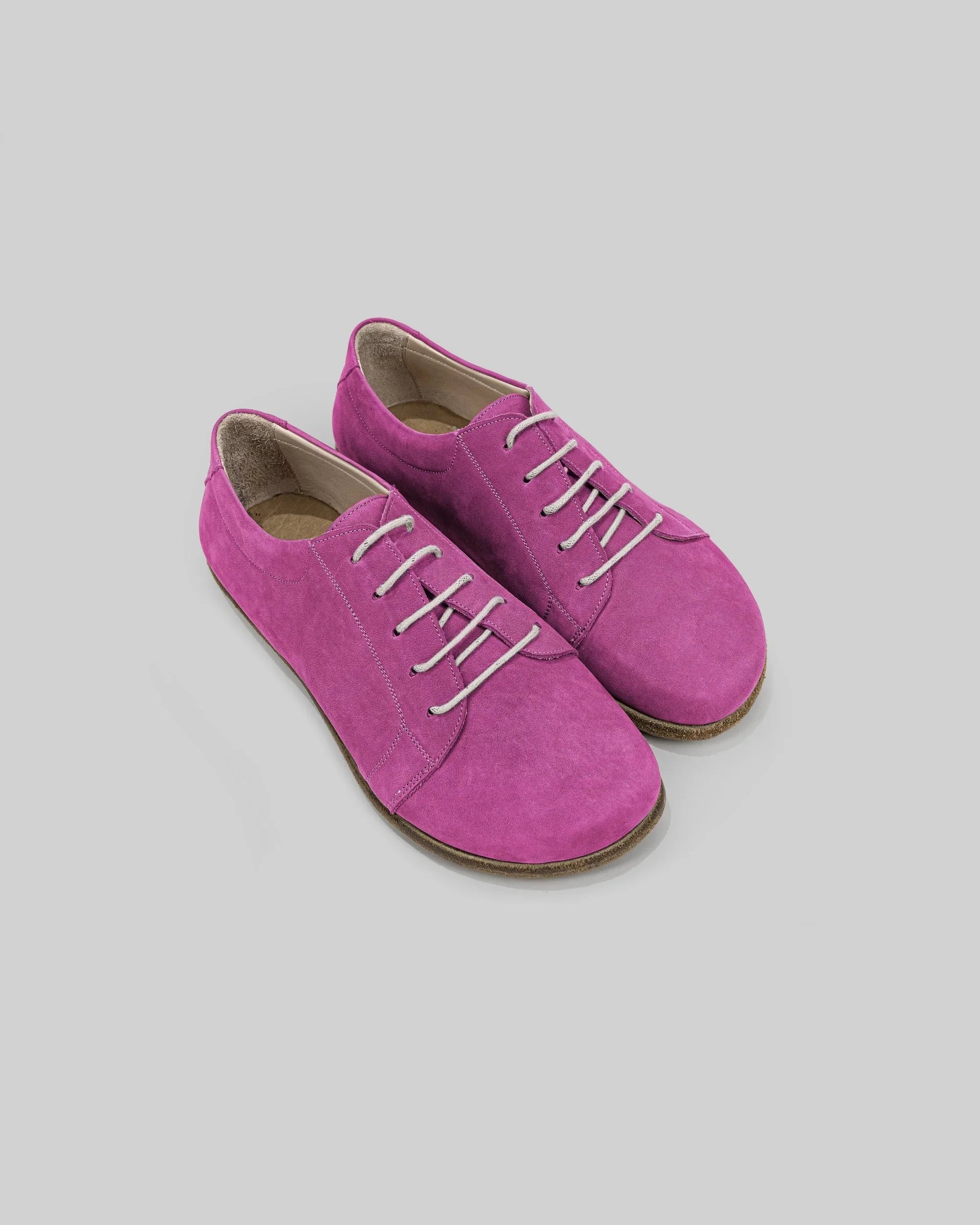 Women's Pink Barefoot Sneaker - Handcrafted Calf Leather Wide Toe Box | Bespoky