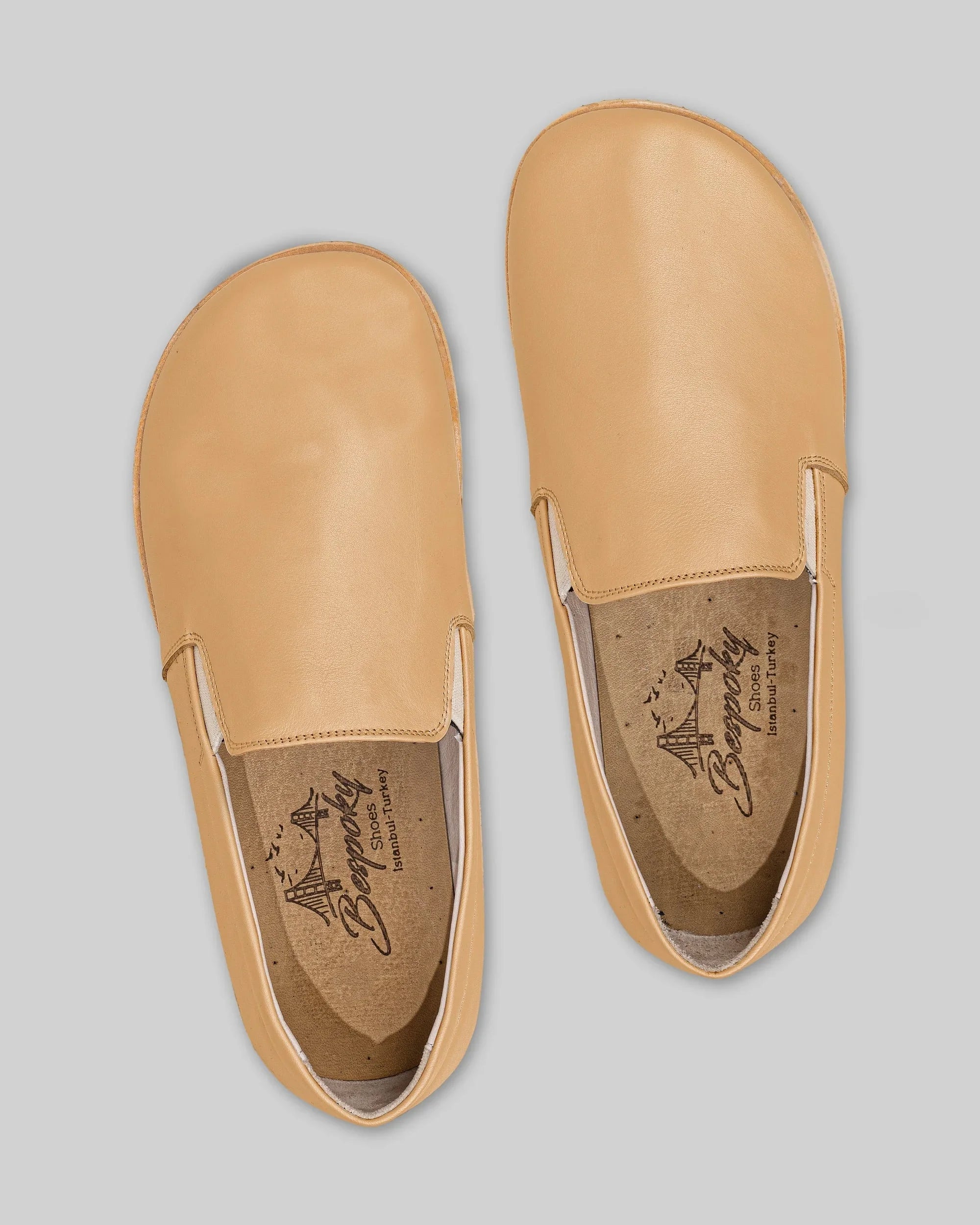 Side view Melon Yellow Barefoot Shoes - Calf Leather Zero Drop | Bespoky