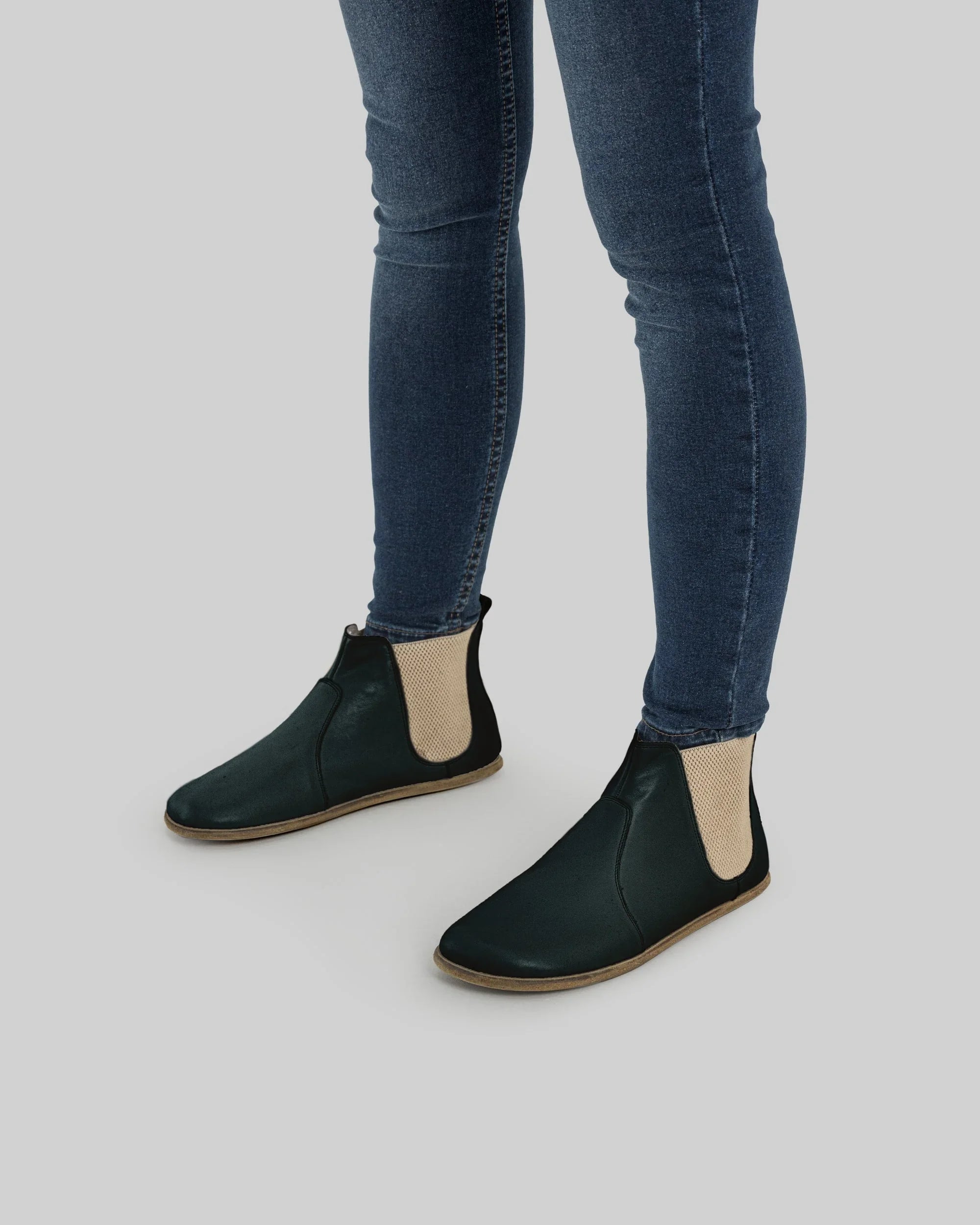 Detail Dark Green Chelsea Boots - Handcrafted Calf Leather Turkey | Bespoky