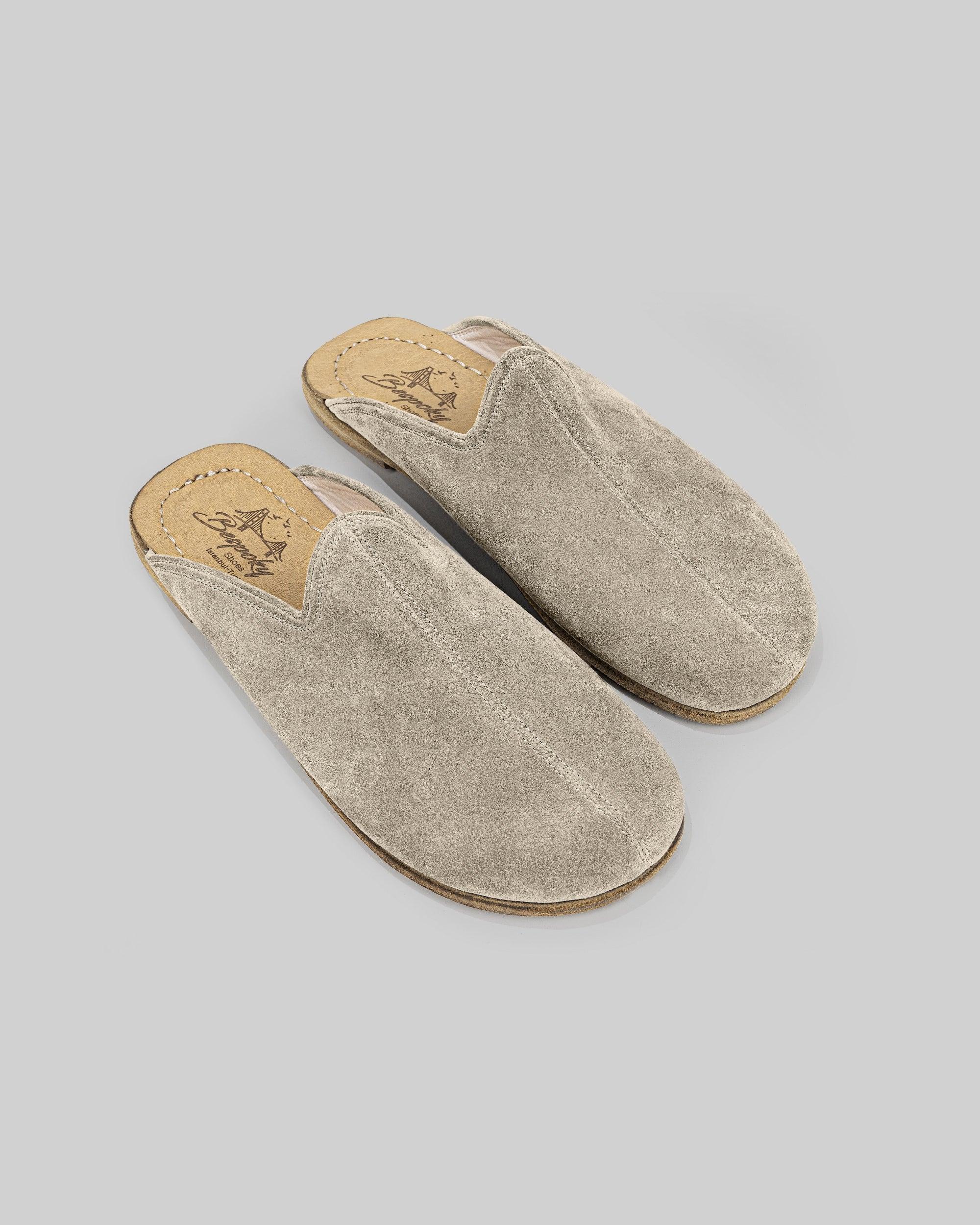 Women's Cream Slippers - Handcrafted Calf Leather Wide Toe Box | Bespoky