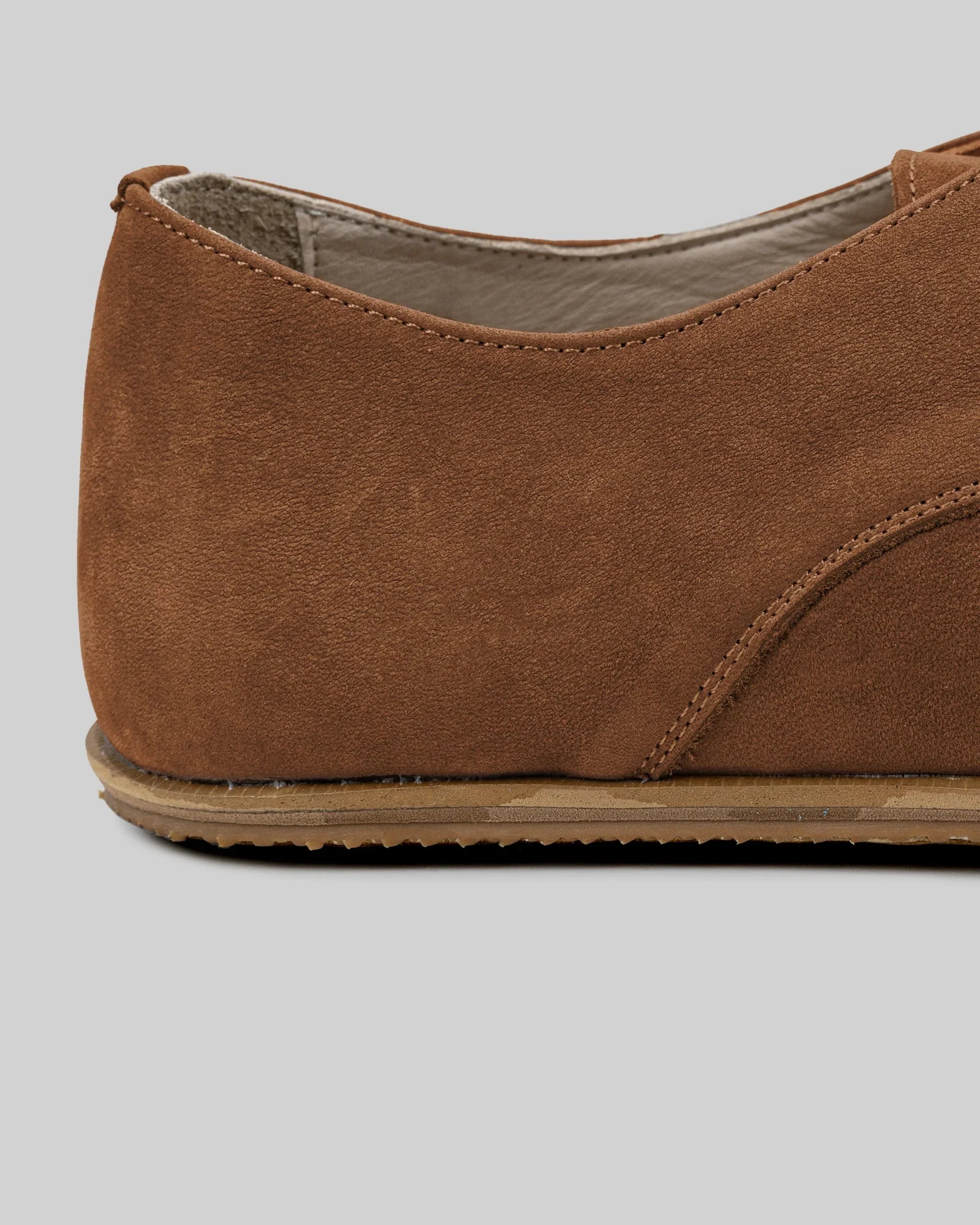 Top view Tan Nubuck Oxford Shoes - Handcrafted Calf Leather | Bespoky