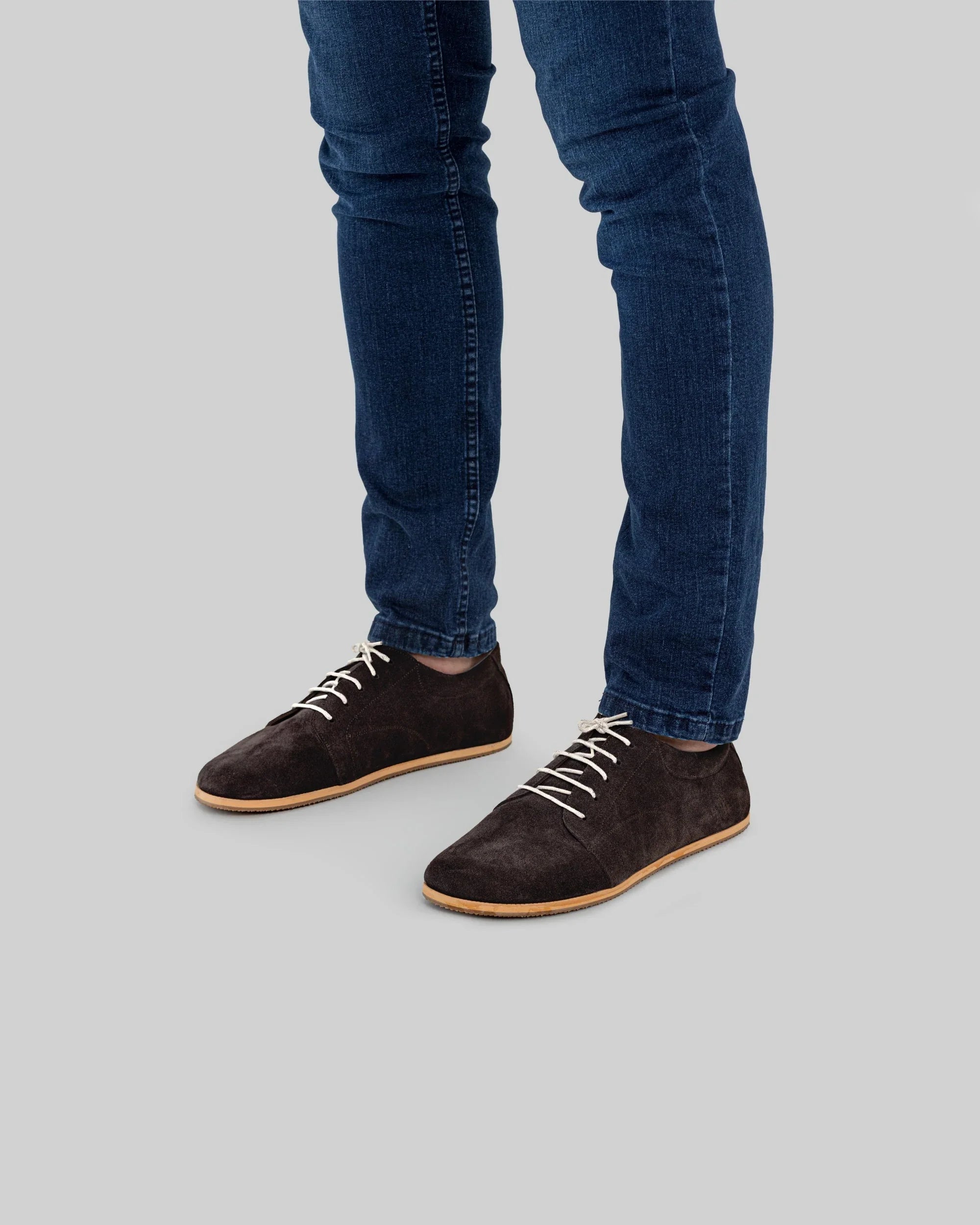 Top view Brown Barefoot Sneaker - Handcrafted Calf Leather | Bespoky