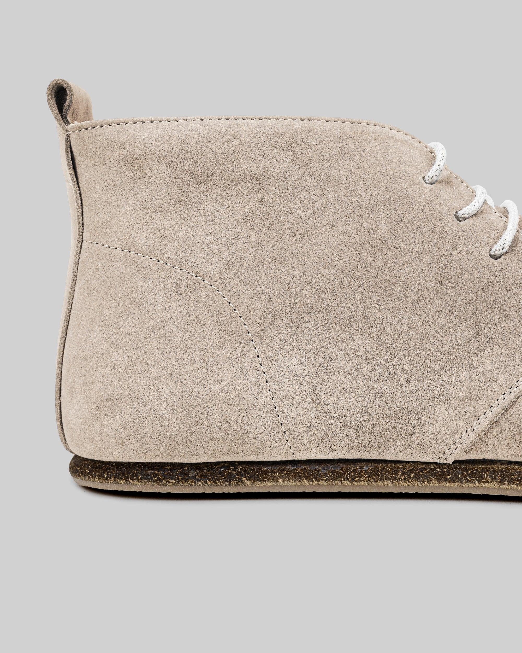 Detail Beige Nubuck Ankle Boots - Handcrafted Calf Leather Turkey | Bespoky