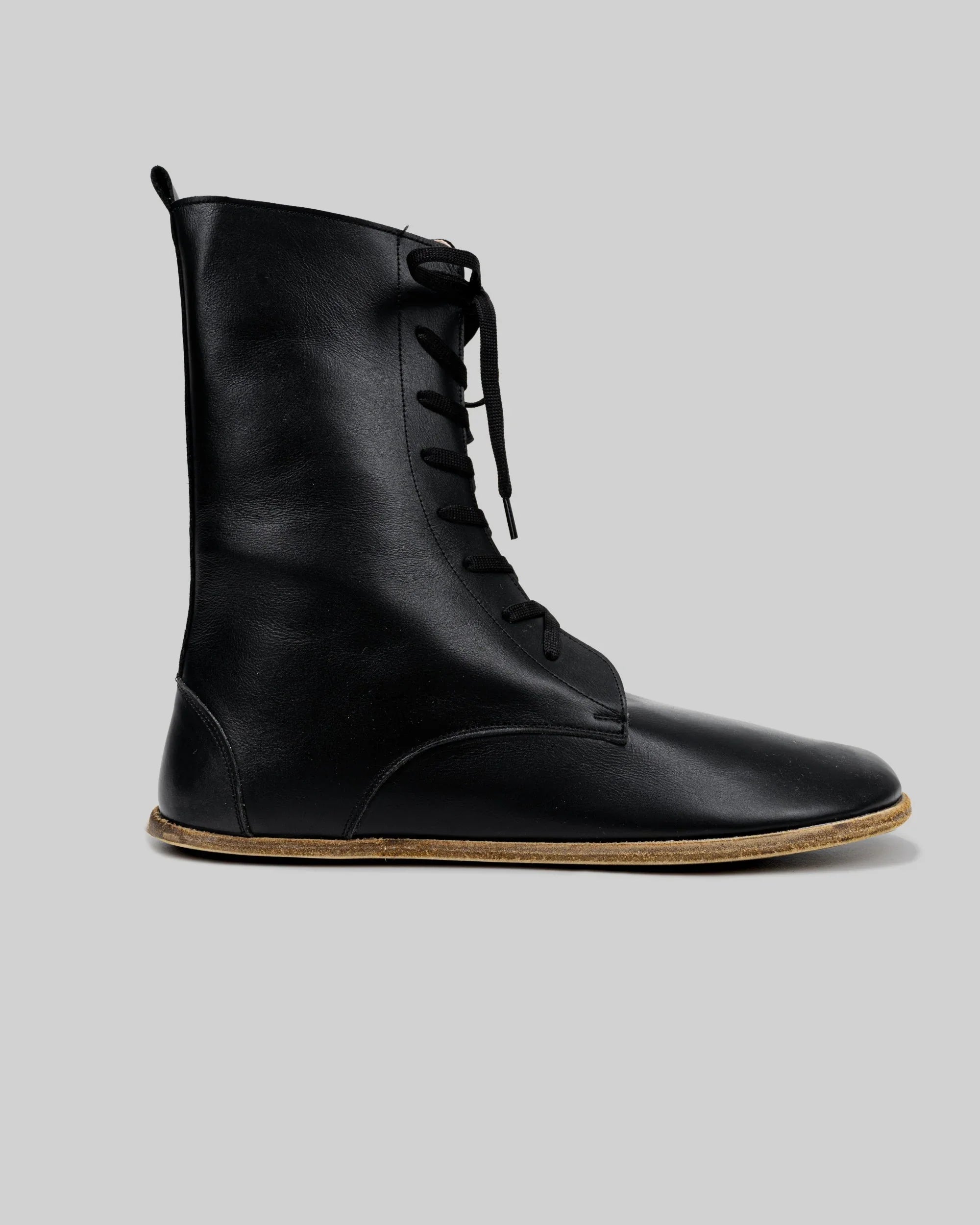 Detail Black Barefoot Boot - Handcrafted Calf Leather Turkey | Bespoky