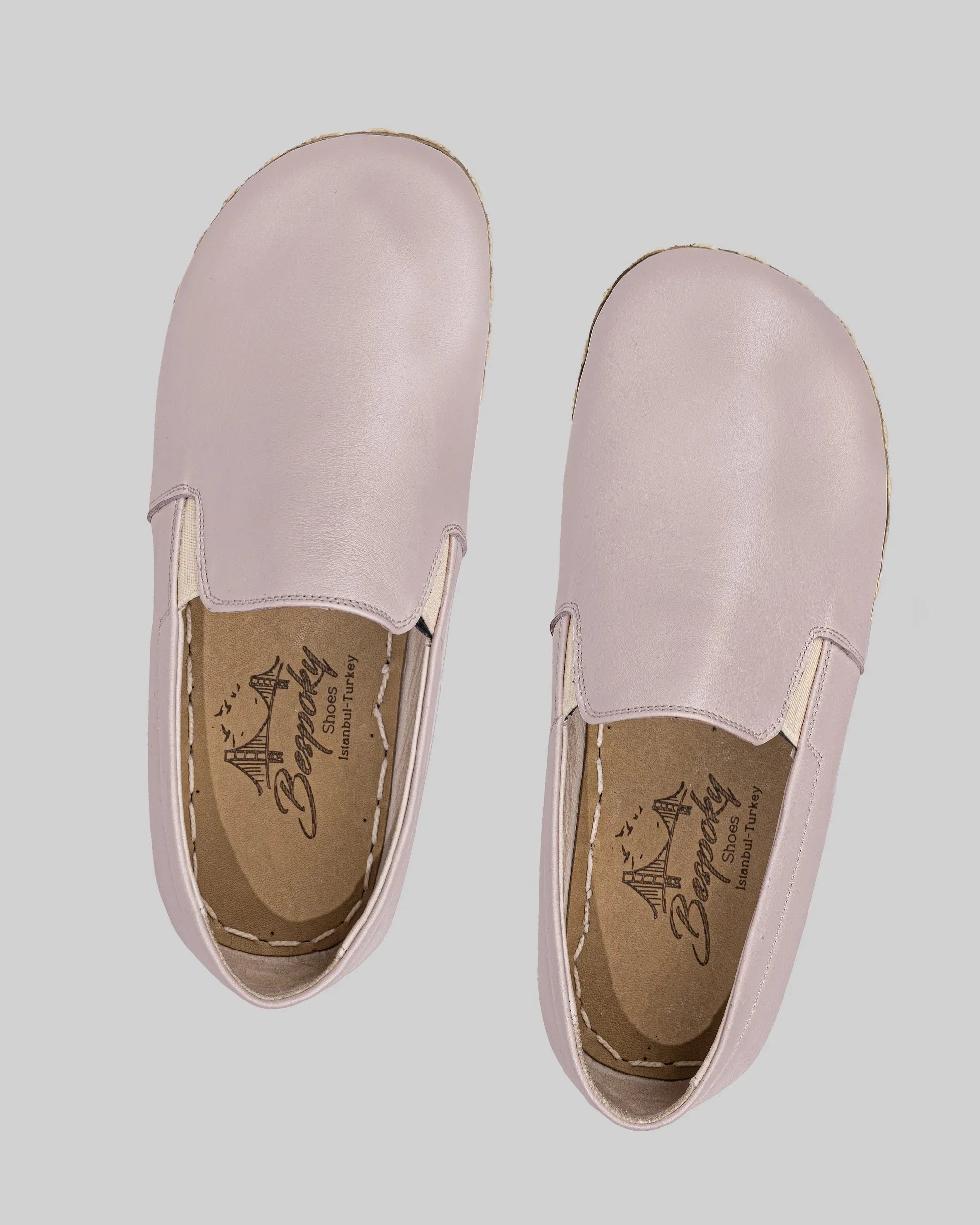 Side view Pink Barefoot Shoes - Calf Leather Zero Drop | Bespoky