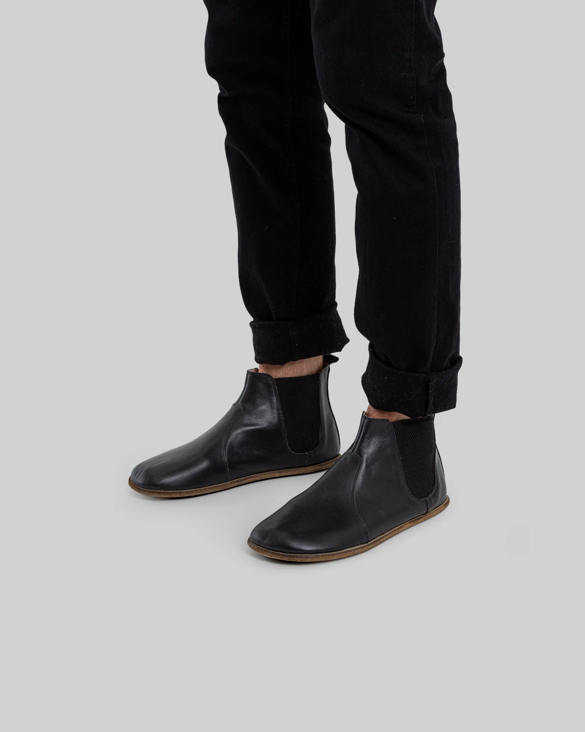 Close-up calf leather - Black Chelsea Boots Detail | Bespoky