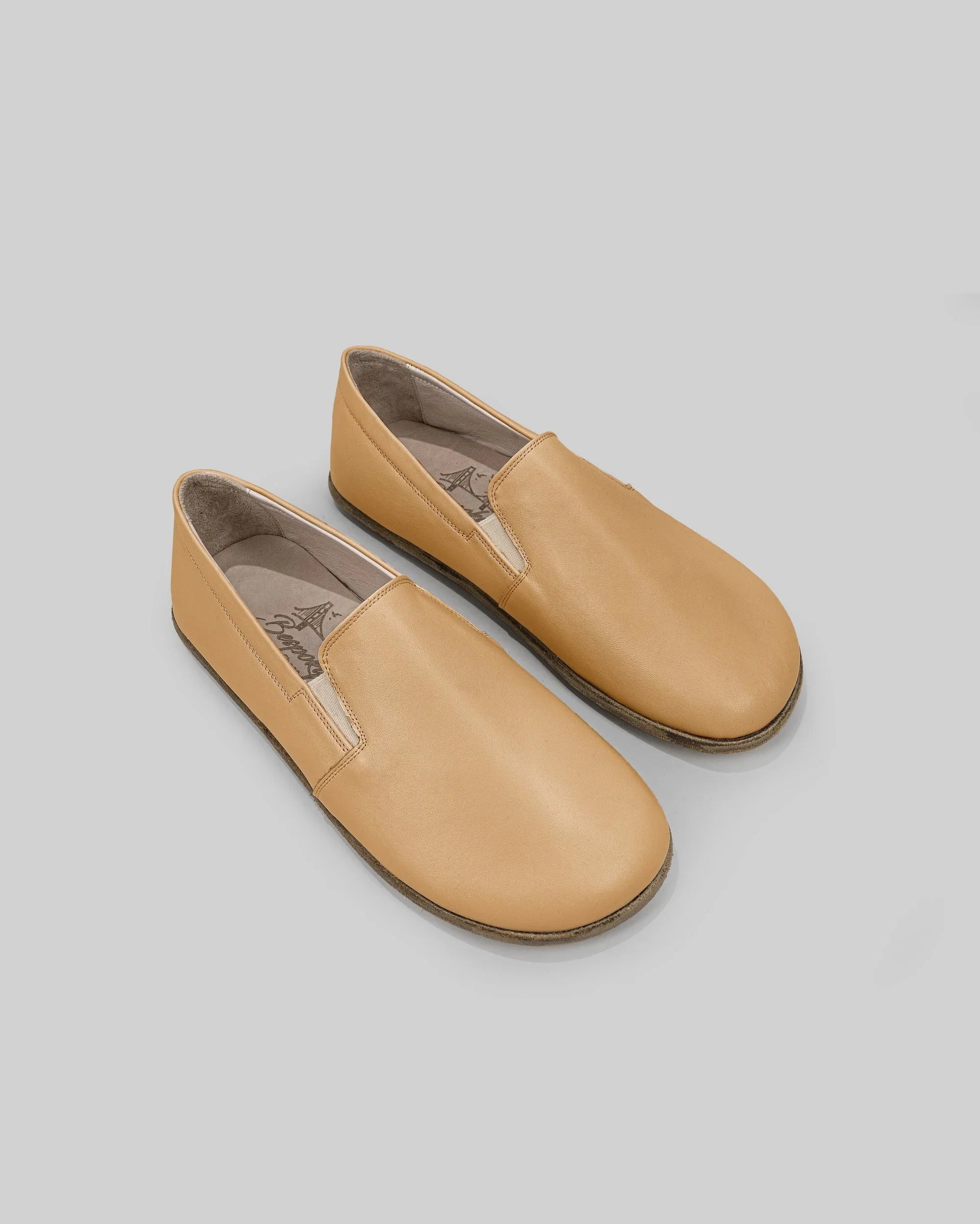 Women's Melon Yellow Barefoot Shoes - Handcrafted Calf Leather Wide Toe Box | Bespoky
