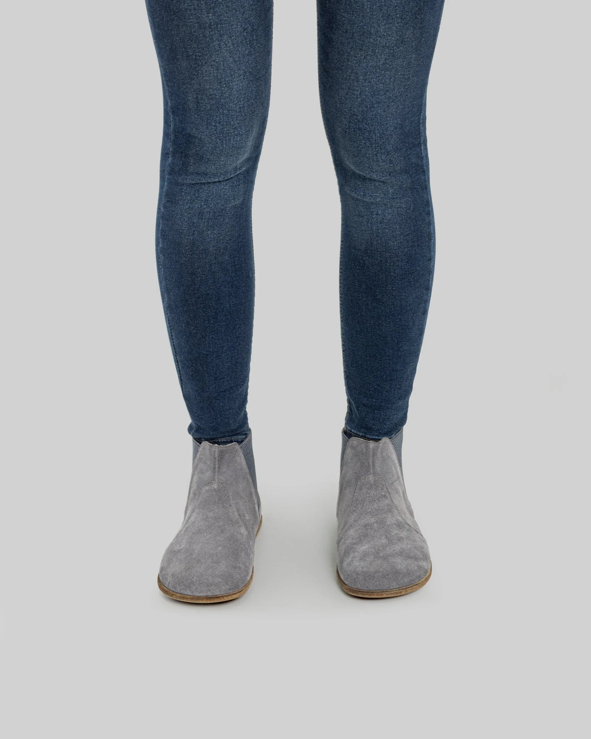 Detail Grey Suede Chelsea Boots - Handcrafted Calf Leather Turkey | Bespoky
