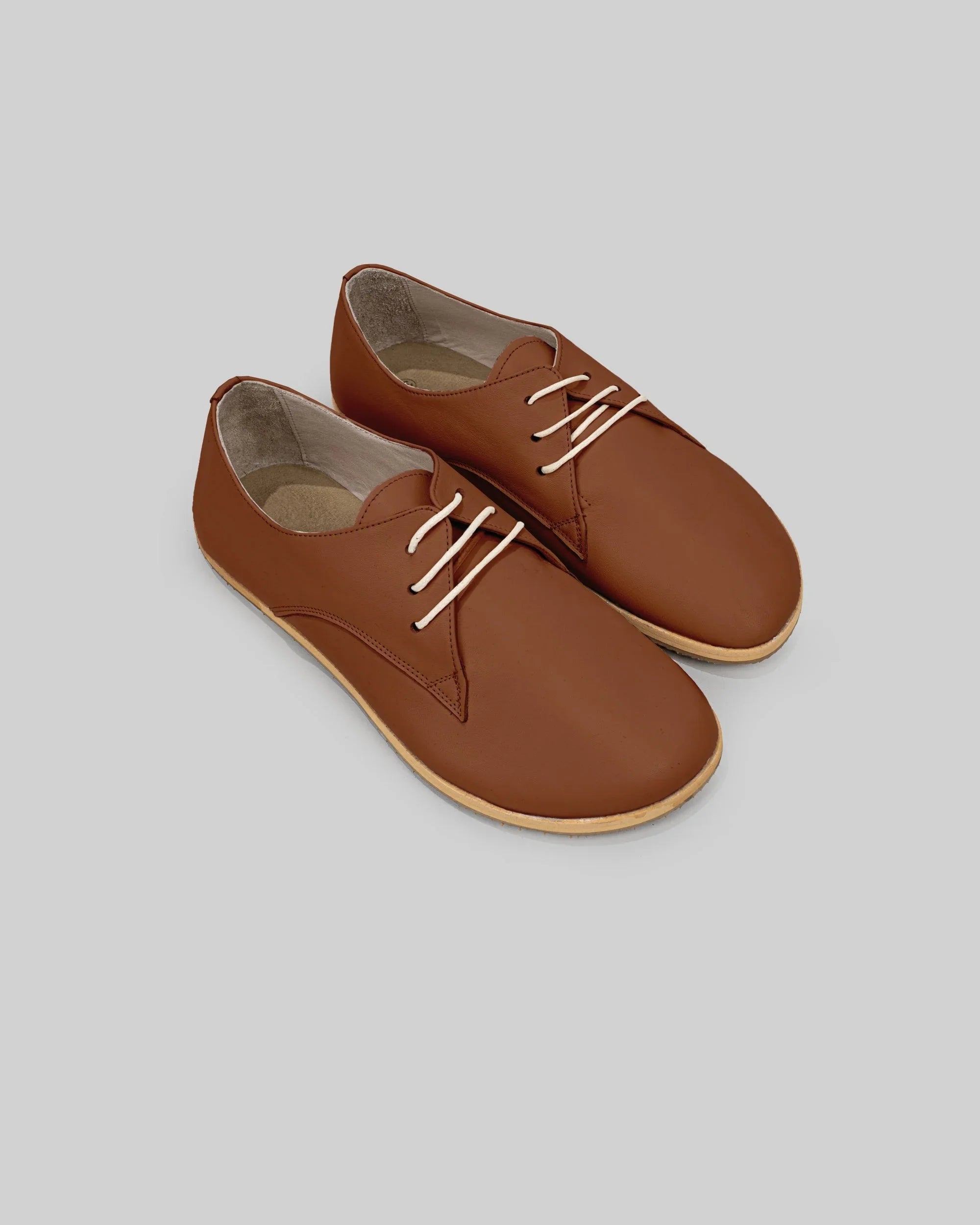 Men's Dark Brown Oxford Shoes - Handcrafted Calf Leather Wide Toe Box | Bespoky