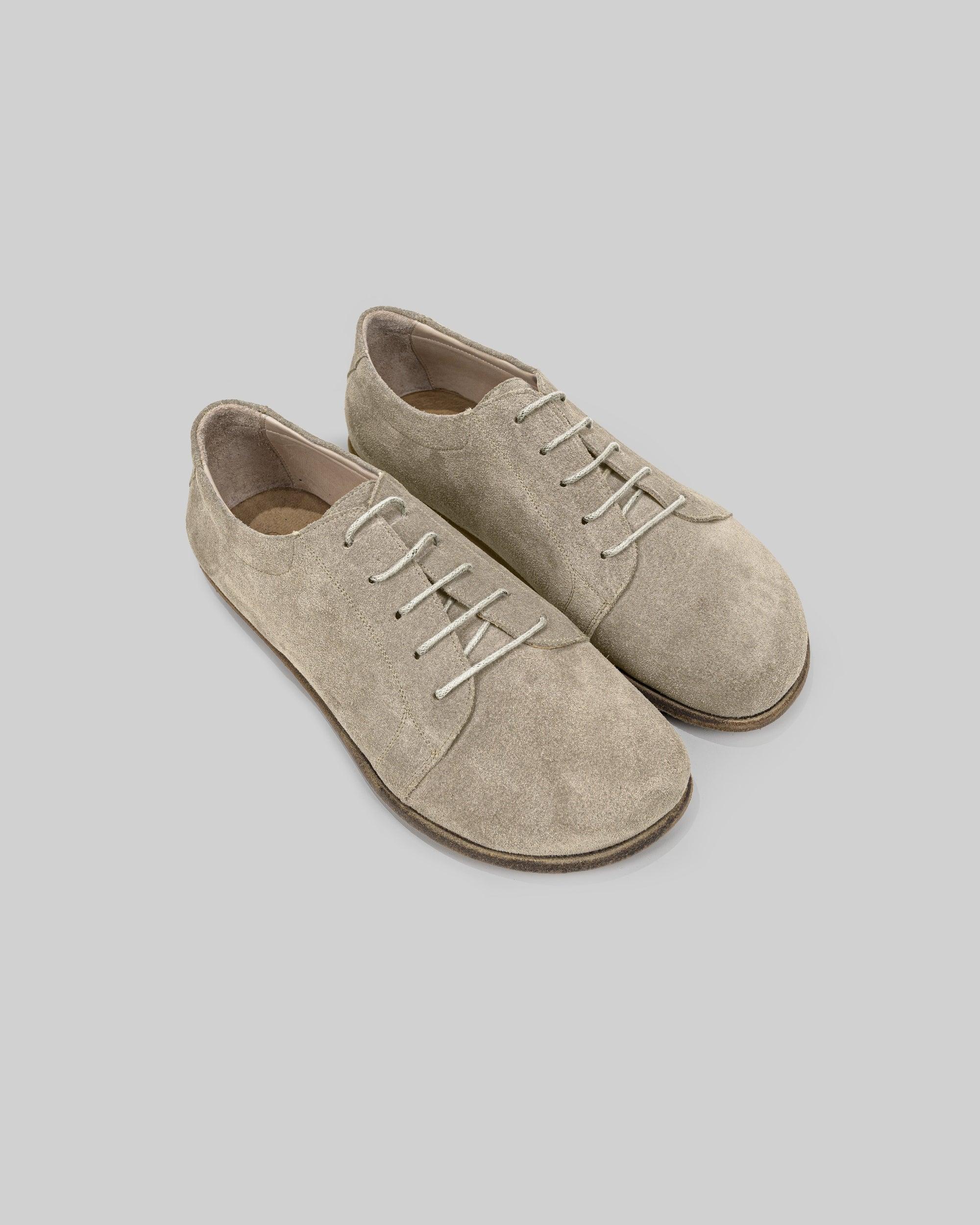 Men's Suede Barefoot Sneaker - Handcrafted Calf Leather Wide Toe Box | Bespoky